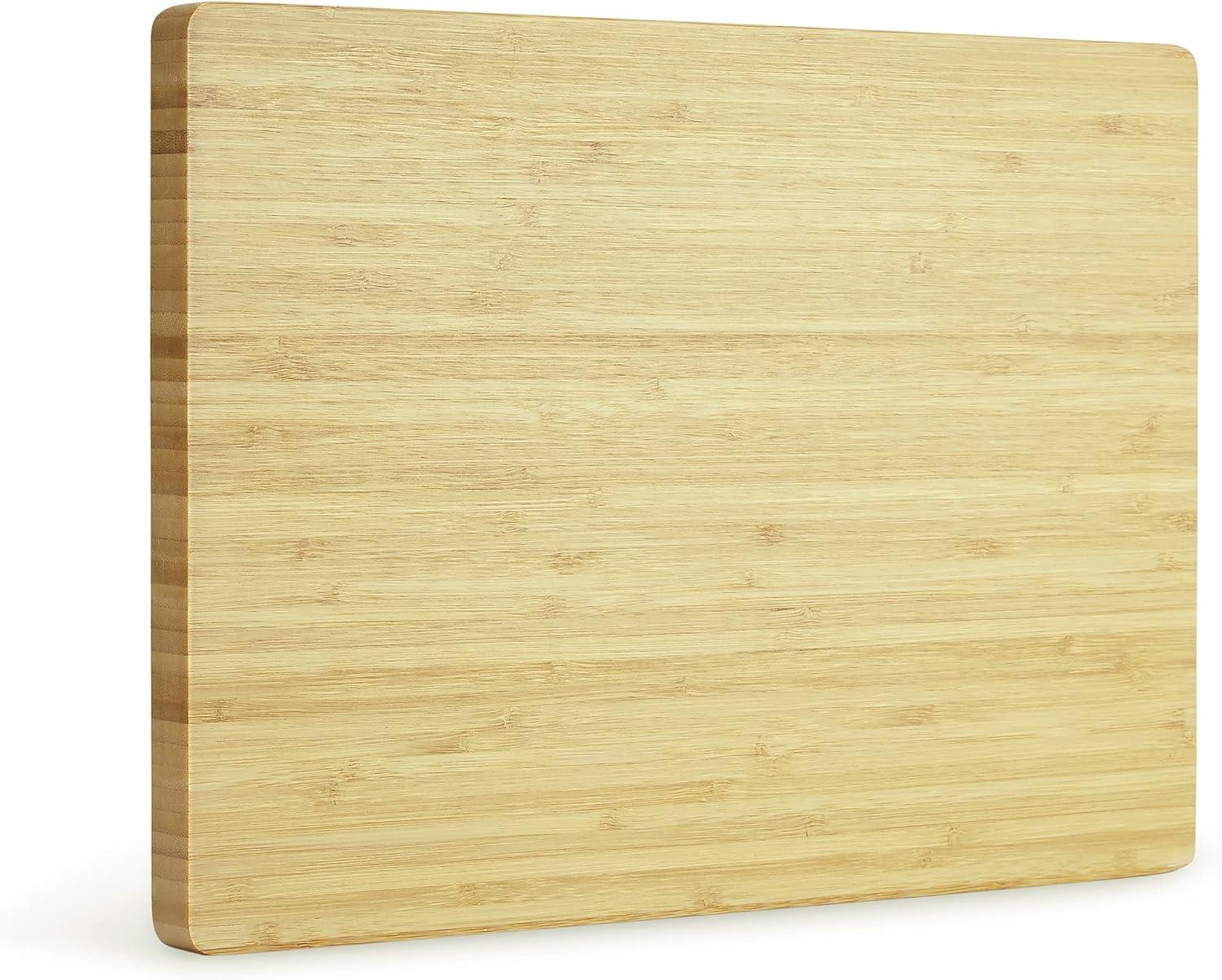 Makerflo Bamboo Wood Cutting Board 14 x 10 Inches - 1 Pc Ideal for Laser Engraving