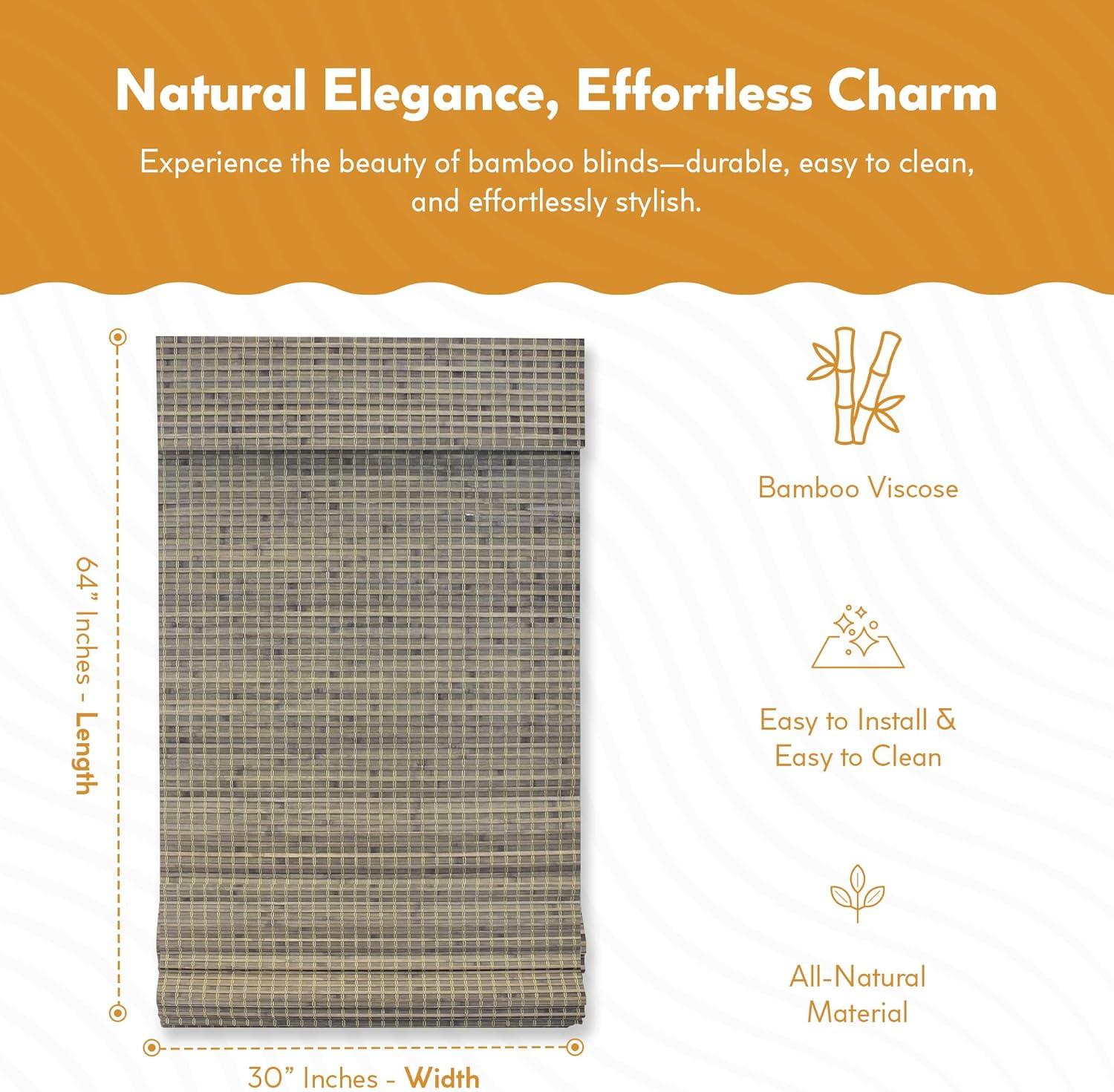 Radiance Newport 30-in Cordless Driftwood Roman Shade