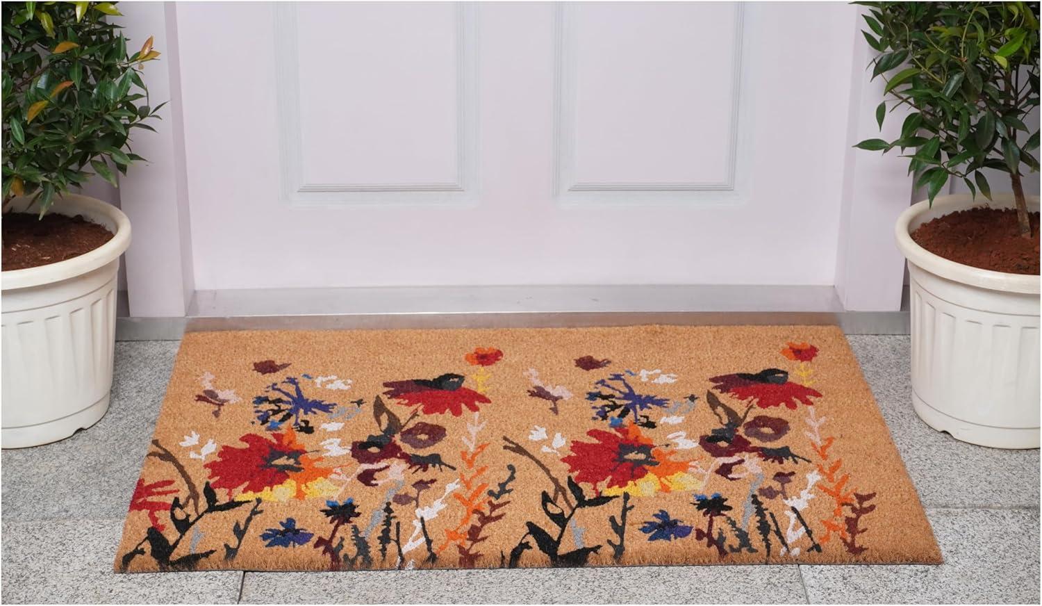 Calloway Mills Floral Non-Slip Indoor Outdoor Door Mat & Reviews | Birch Lane