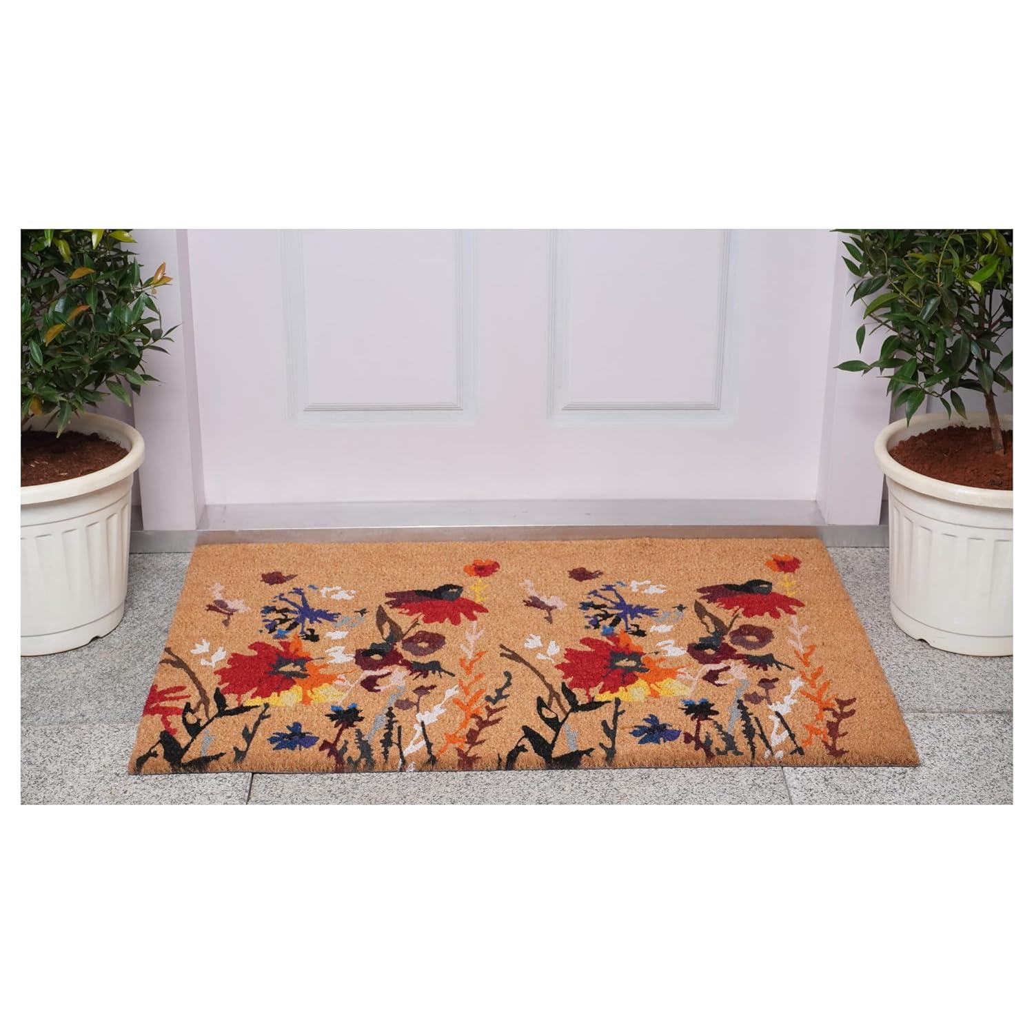 Calloway Mills Floral Non-Slip Indoor Outdoor Door Mat & Reviews | Birch Lane