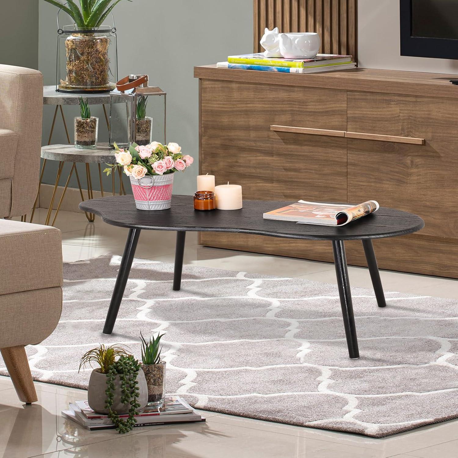 George Oliver Small Coffee Table Cloud Coffee Table Modern Center Table Floor Table Irregular Coffee Tables Suitable For Living Room Small Spaces