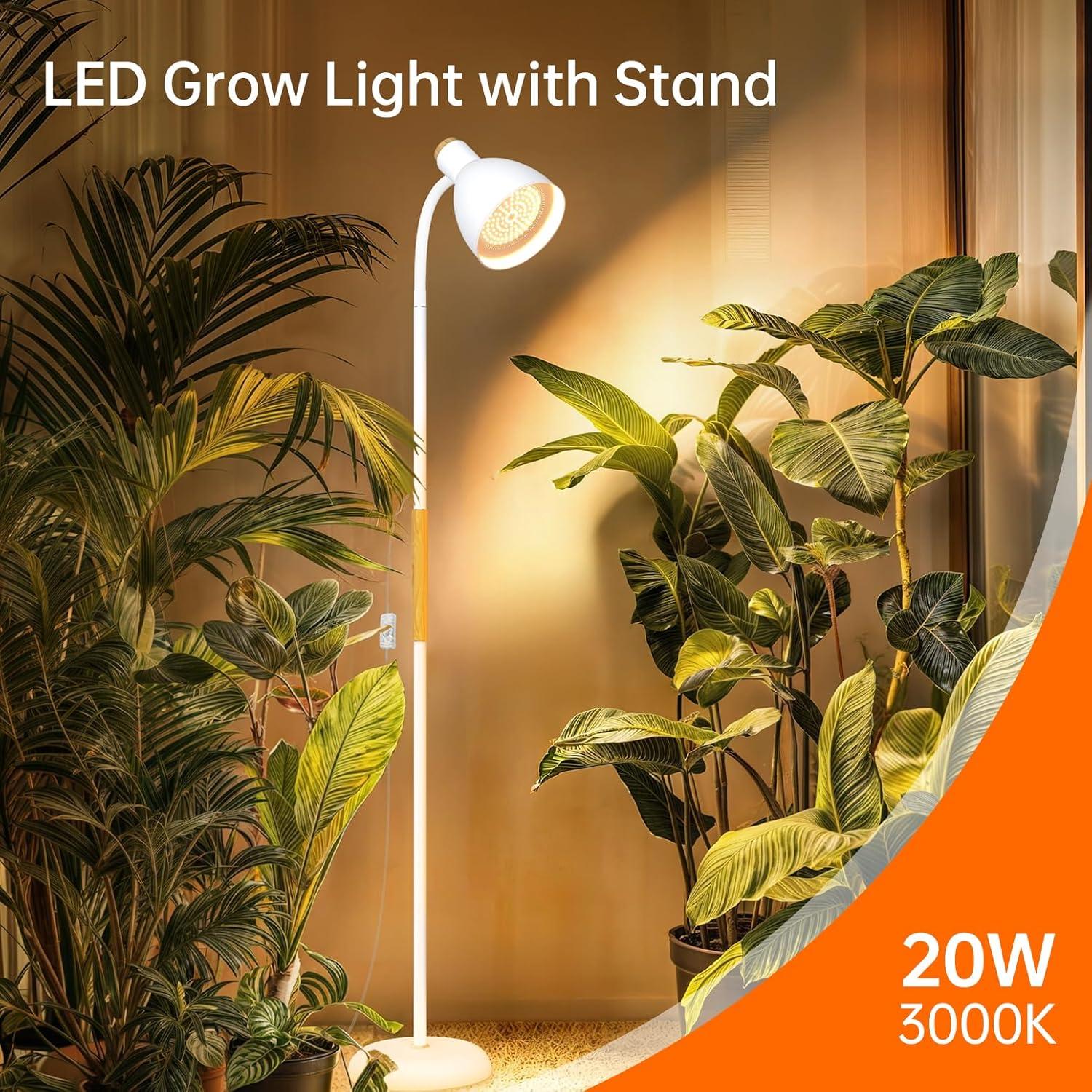 BTERAZ Floor Grow Lights For Indoor Plants Full Spectrum