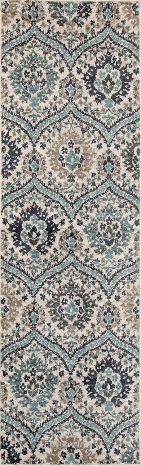 Superior Augusta Oriental Indoor Area Rug, 5' x 8', Deep Royal
