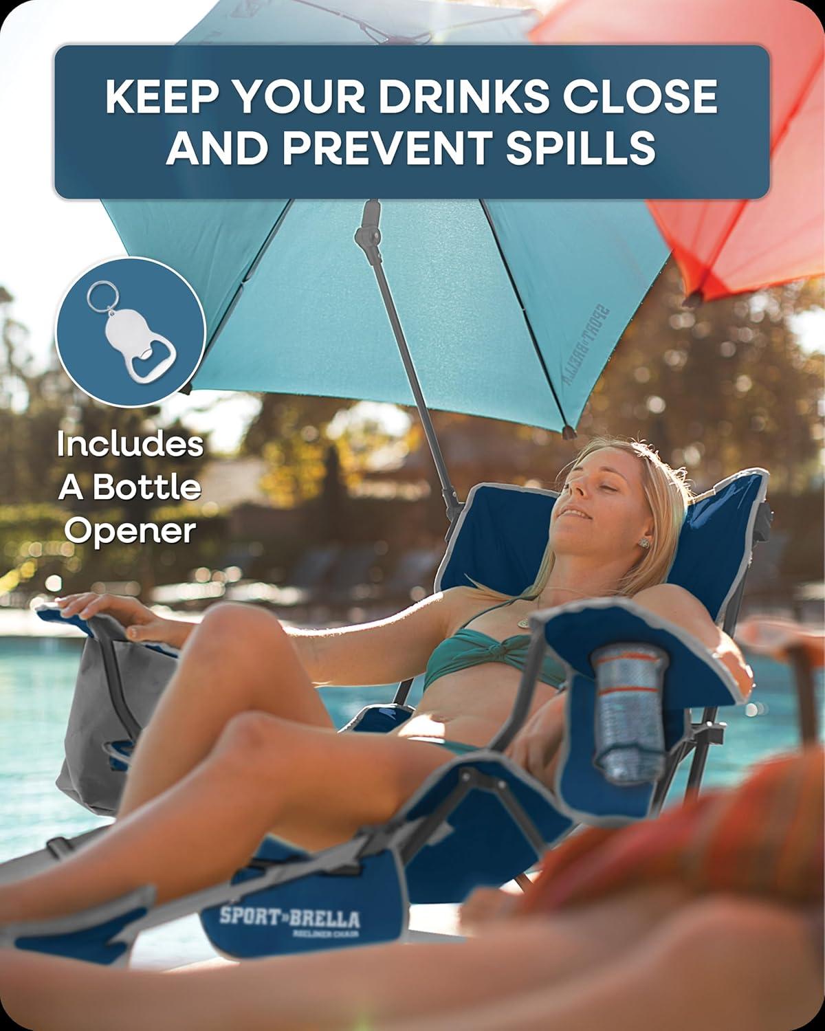 Sport-Brella Portable Recliner Chair - Midnight Blue