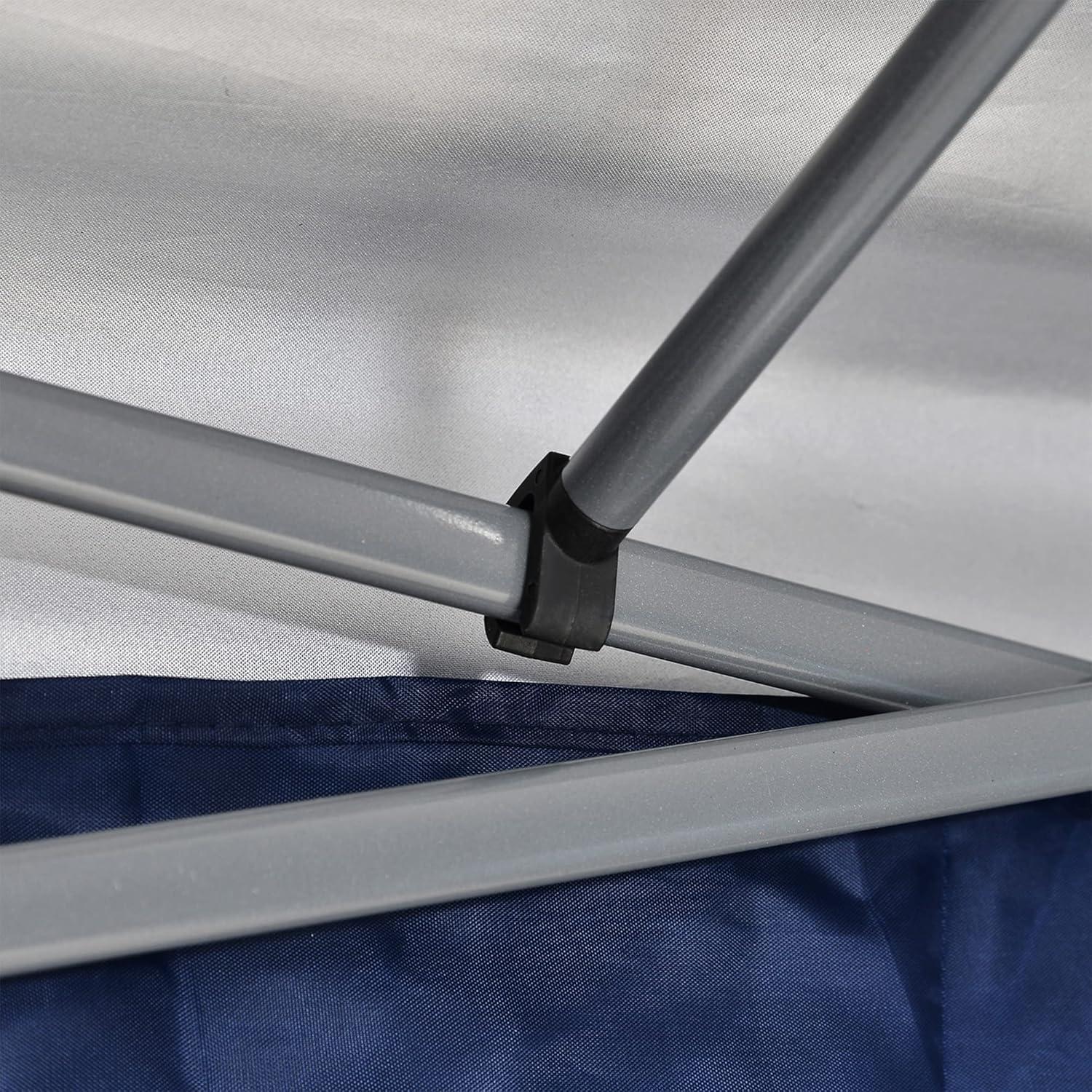 Outsunny 10' x 20' Heavy Duty Pop Up Canopy Party Tent with 4 Removable Sidewalls, Outdoor Cabana Gazebo with Carry Bag, Weather Protection, White