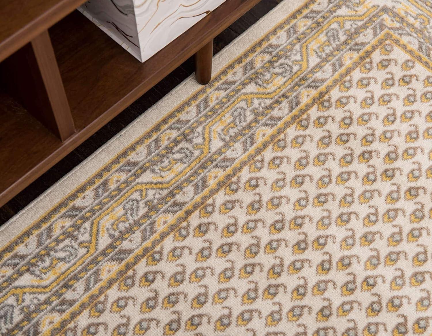 Unique Loom Williamsburg Collection Area Rug - Allover (2' 9" x 9' 10" Runner Beige/Gold)