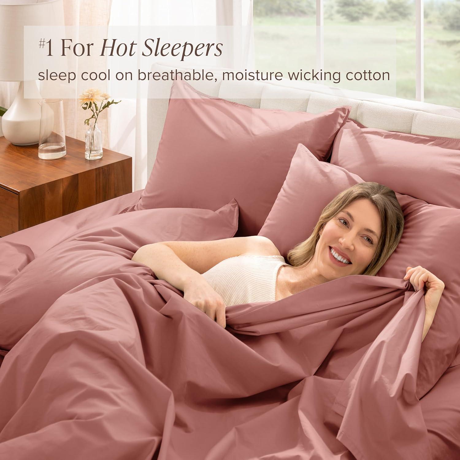 Bare Home 100% Cotton Percale Sheet Set