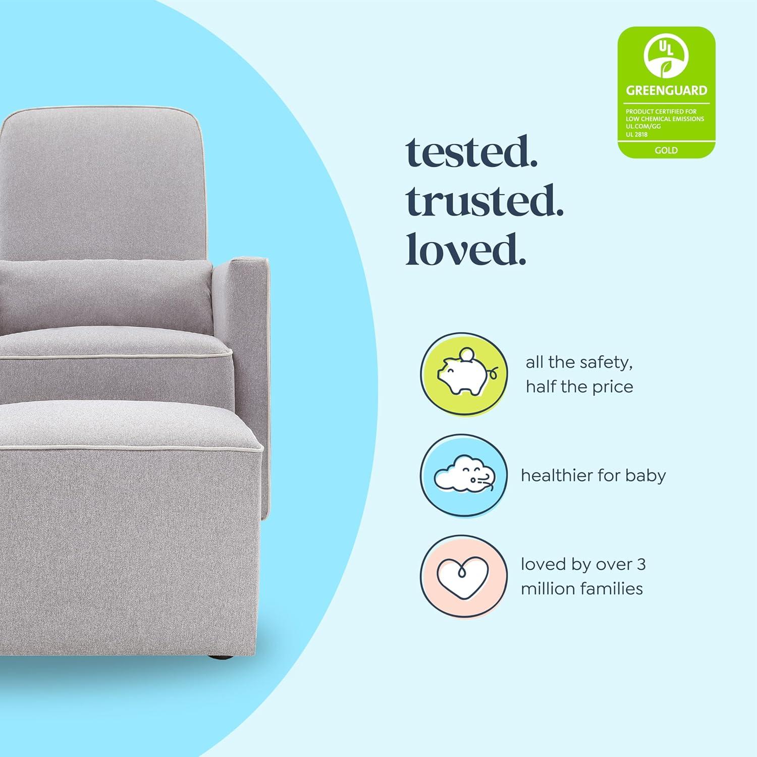 daVinci Olive Swivel Glider with Ottoman