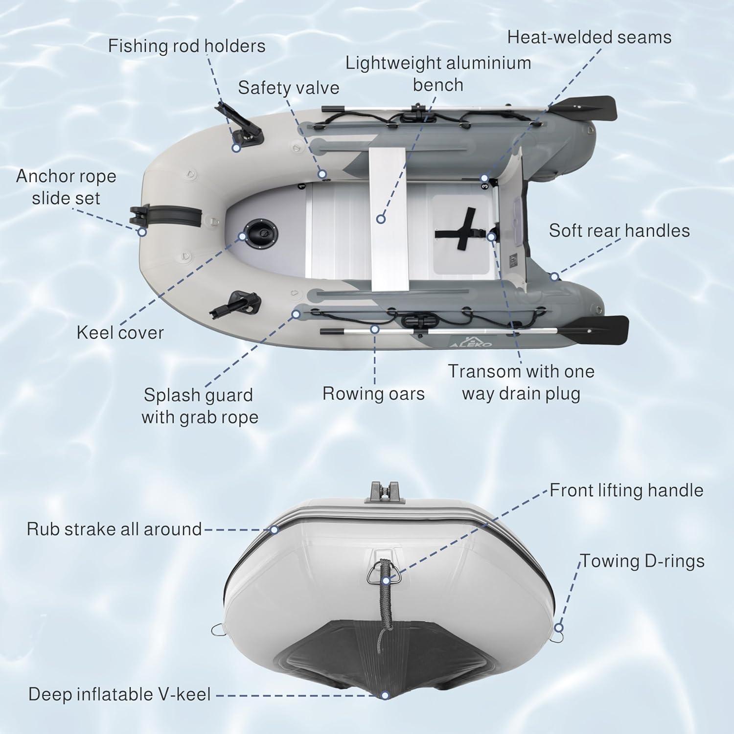 ALEKO Inflatable Fishing Boat