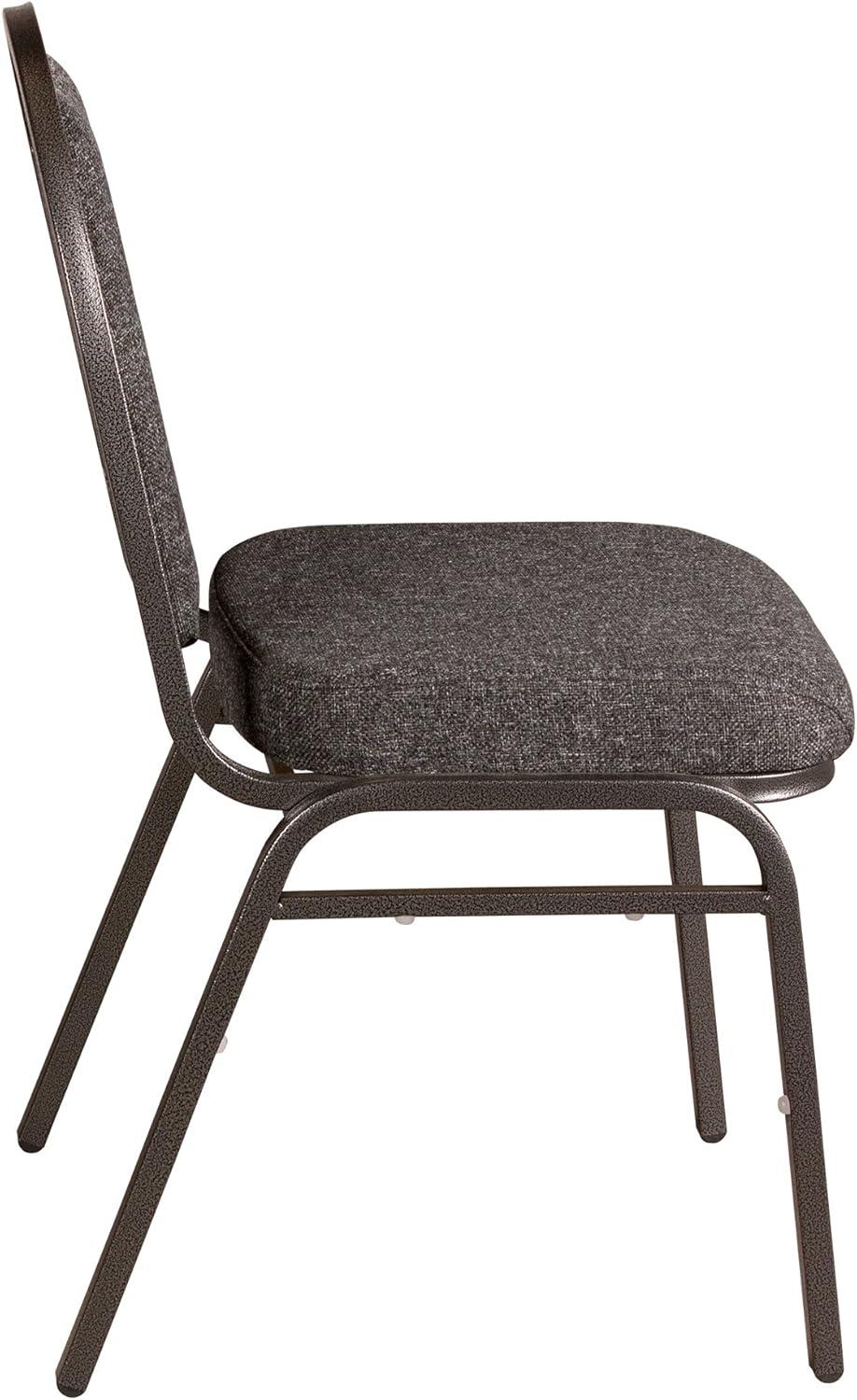 Gray Fabric and Metal Stacking Banquet Chair