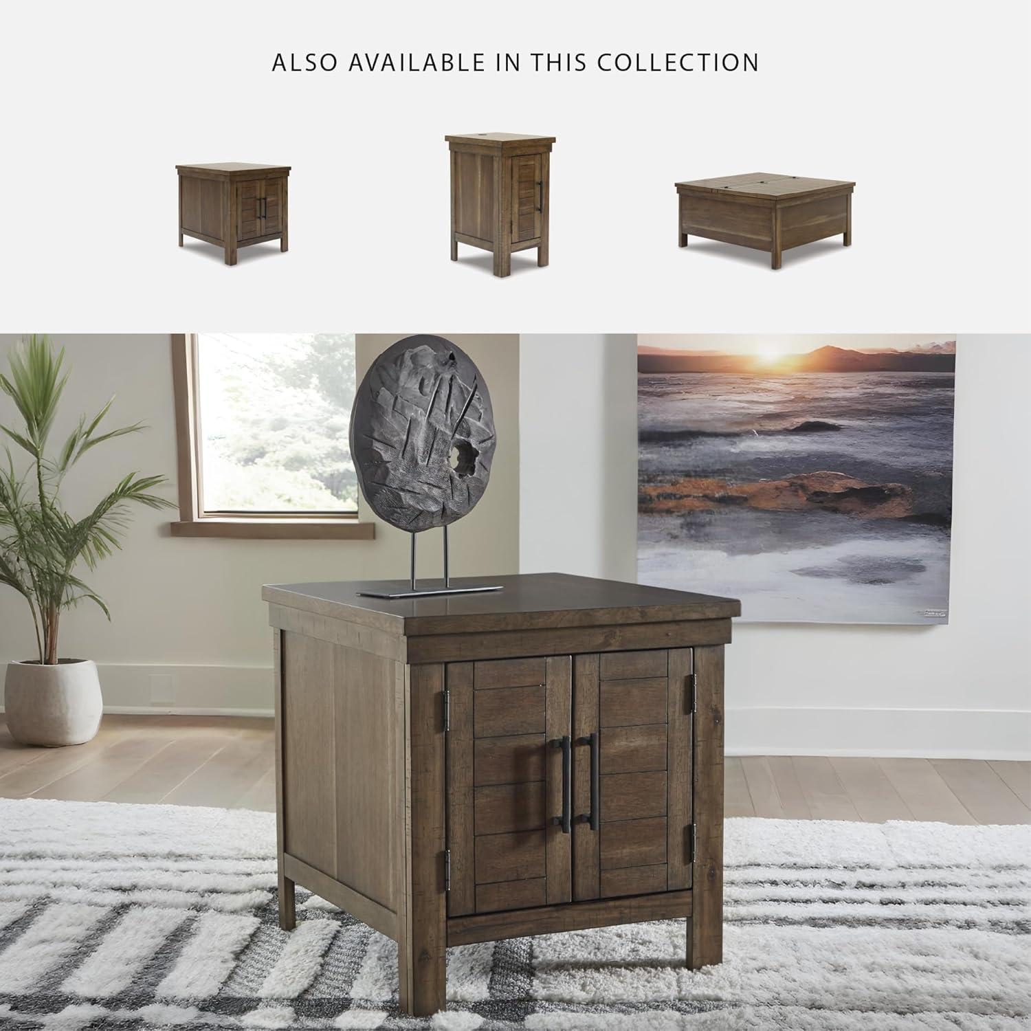Signature Design by Ashley Casual Moriville End Table, Grayish Brown