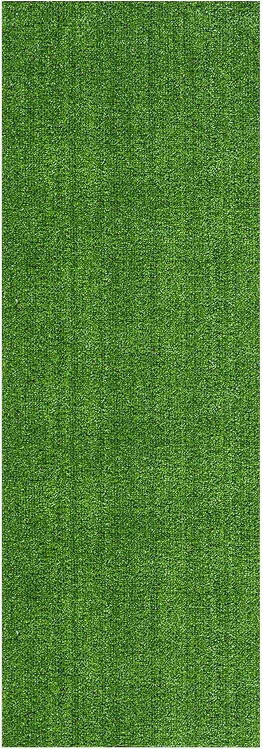 Ottomanson Grass Waterproof Indoor/Outdoor Artificial Grass Turf Rugs and Rolls Customized Size For Balcony, Patios