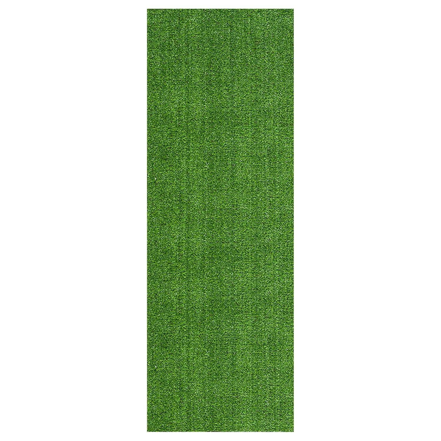 Ottomanson Grass Waterproof Indoor/Outdoor Artificial Grass Turf Rugs and Rolls Customized Size For Balcony, Patios