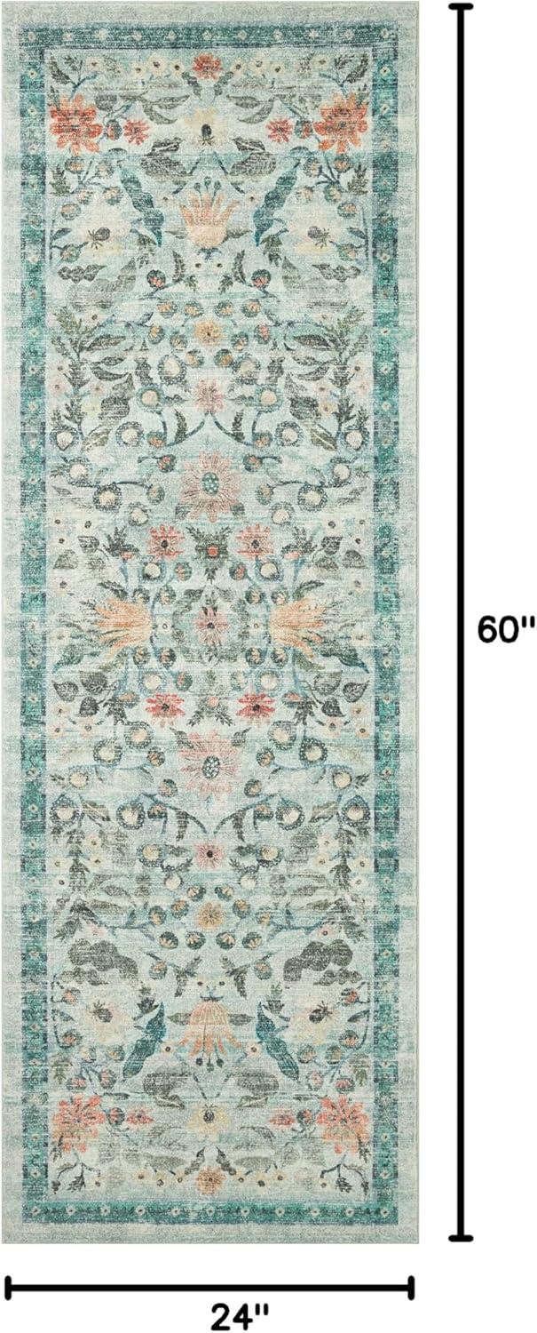 Rifle Paper Co. x Loloi Courtyard Sage Area Rug feat. CloudPile