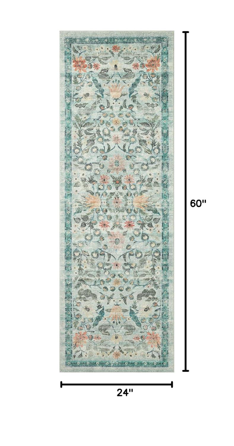 Rifle Paper Co. x Loloi Courtyard Sage Area Rug feat. CloudPile
