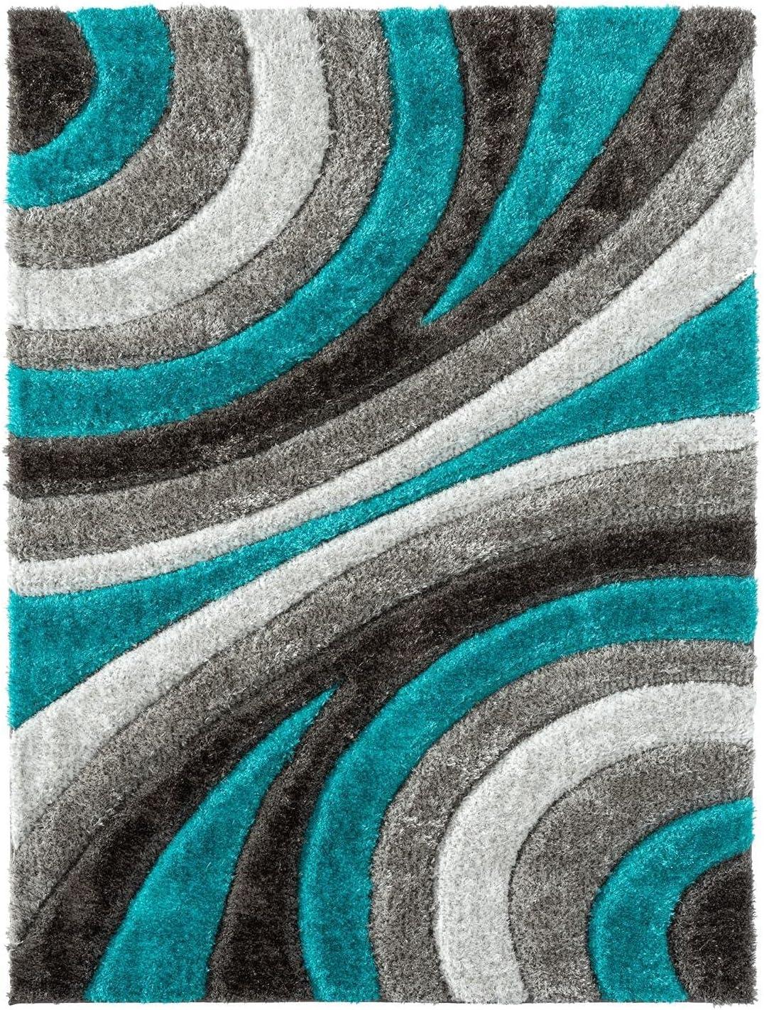 Luxe Weavers Modern Shag Geometric Area Rug