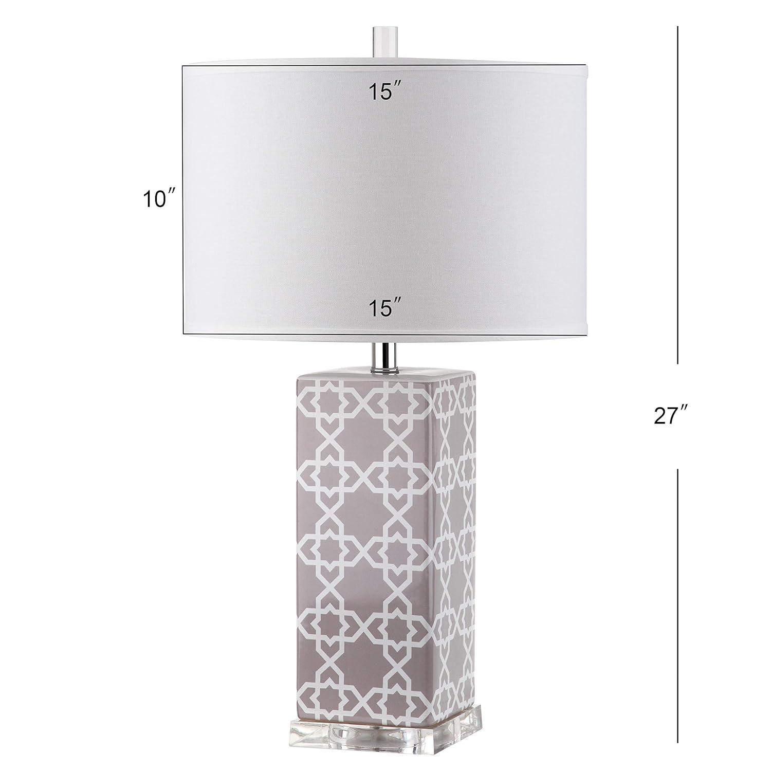 Quatrefoil Table Lamp (Set of 2) - 27 Inch Height - LIT4133 - Grey - Safavieh