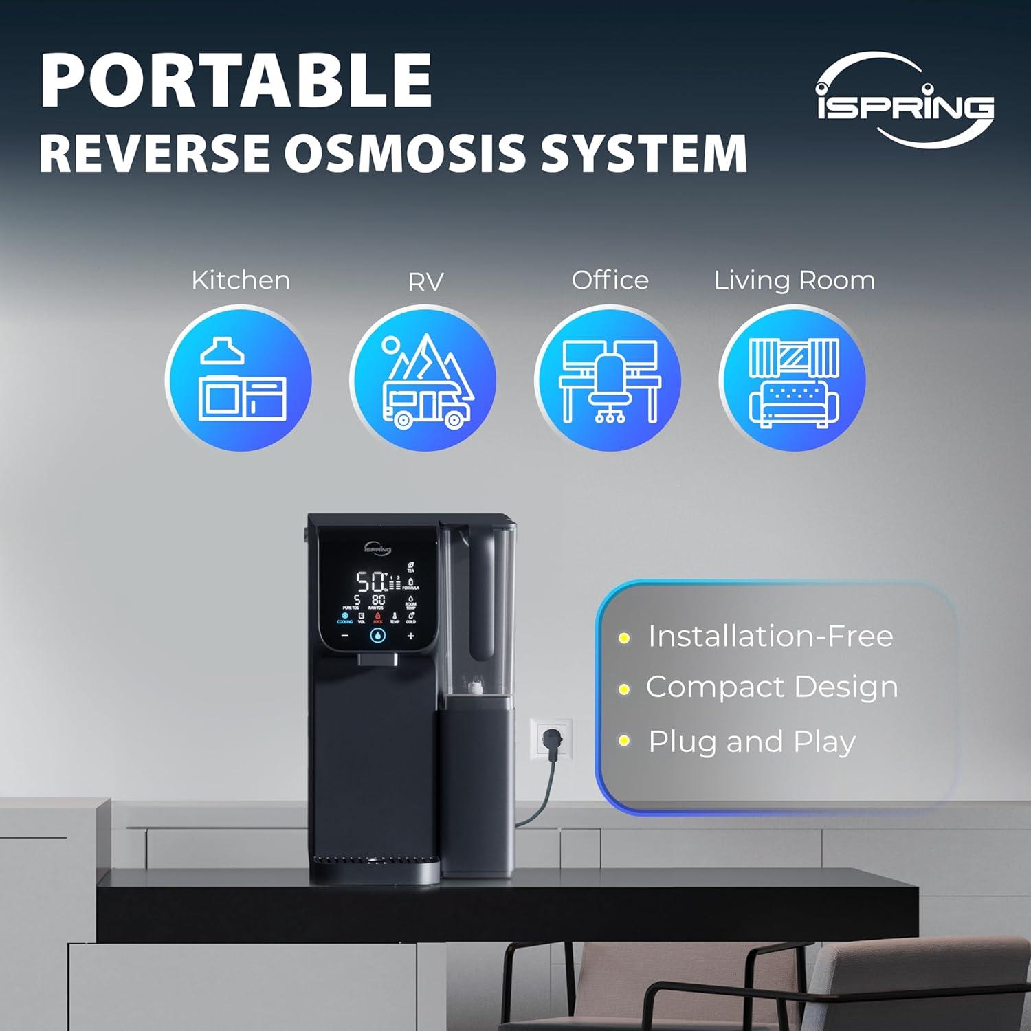 Ispring Hot & Cold Reverse Osmosis Countertop Filtration System