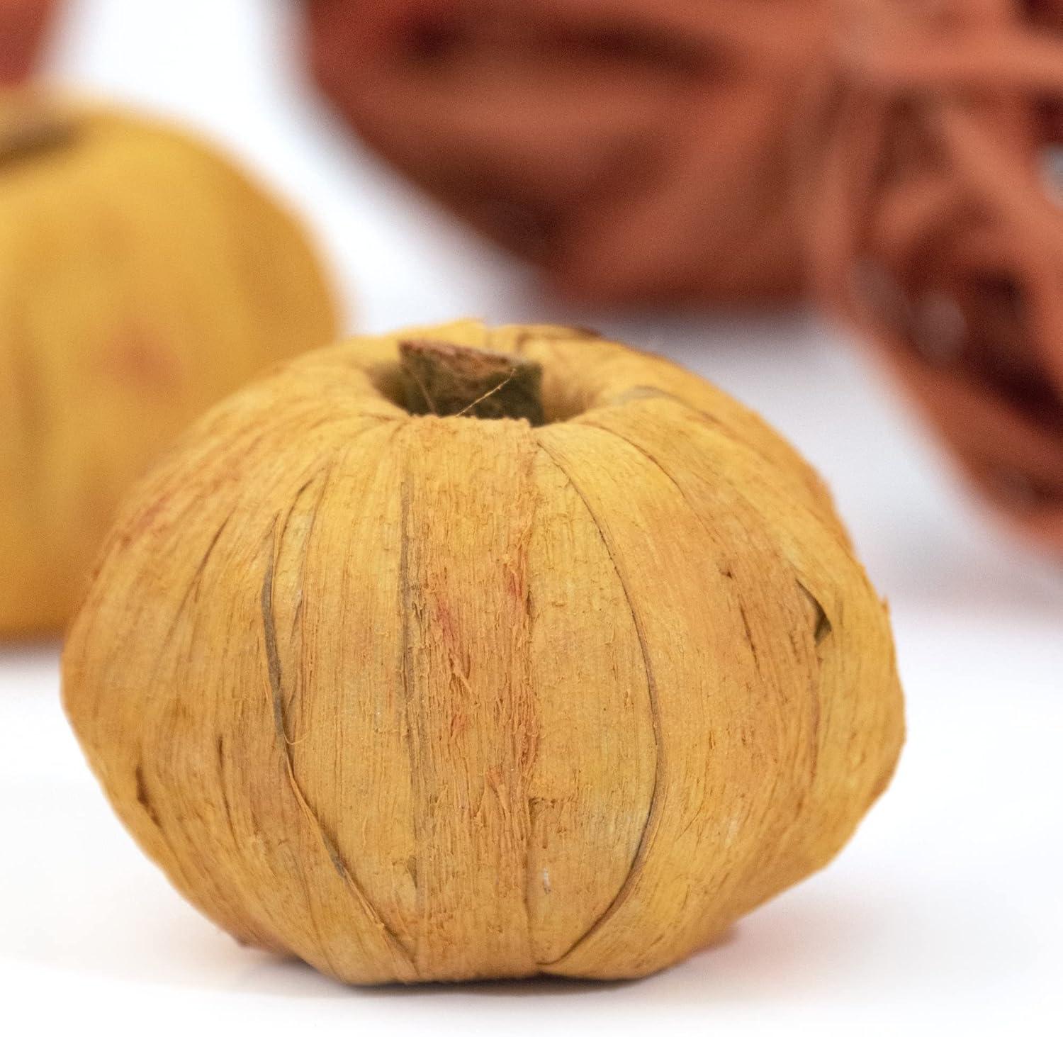 ANDALUCA Orange Decorative Vase Filler Bag with Mini Pumpkins, Orbs, Balls & Flowers Bowl Filler Decor (Pumpkin Orange)