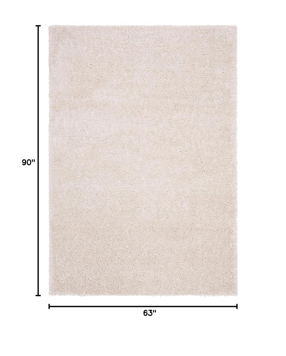 August Shag 900 AUG900 Power Loomed Indoor Area Rug - Beige - 5'3"x7'6" - Safavieh