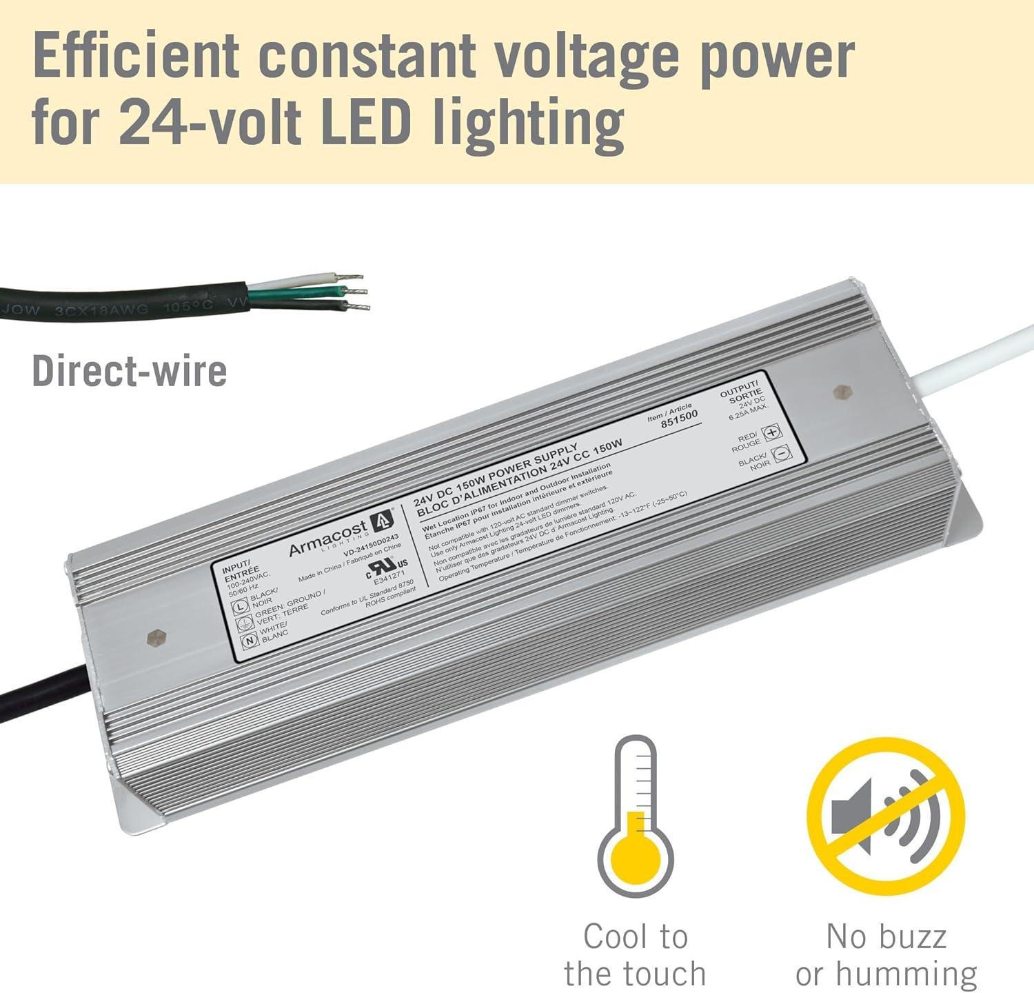 Standard Indoor/Outdoor LED Driver 24V DC, 150W Electronic Transformer