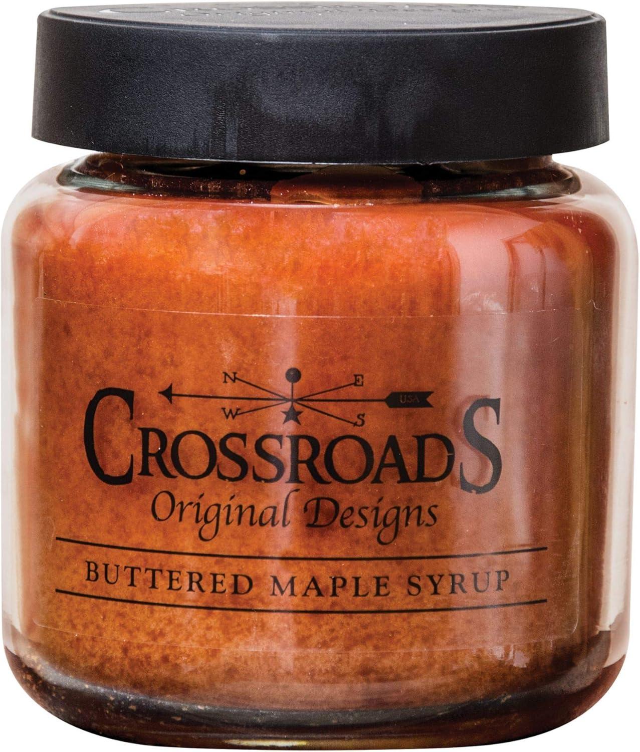 16oz Buttered Maple Syrup Scented Glass Jar Candle