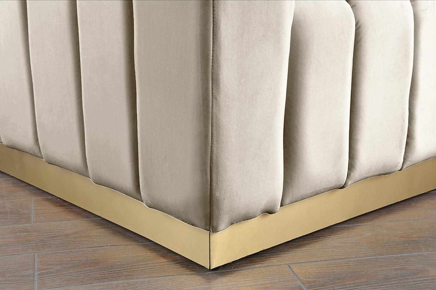 Meridian Furniture Marlon Black Velvet Sofa