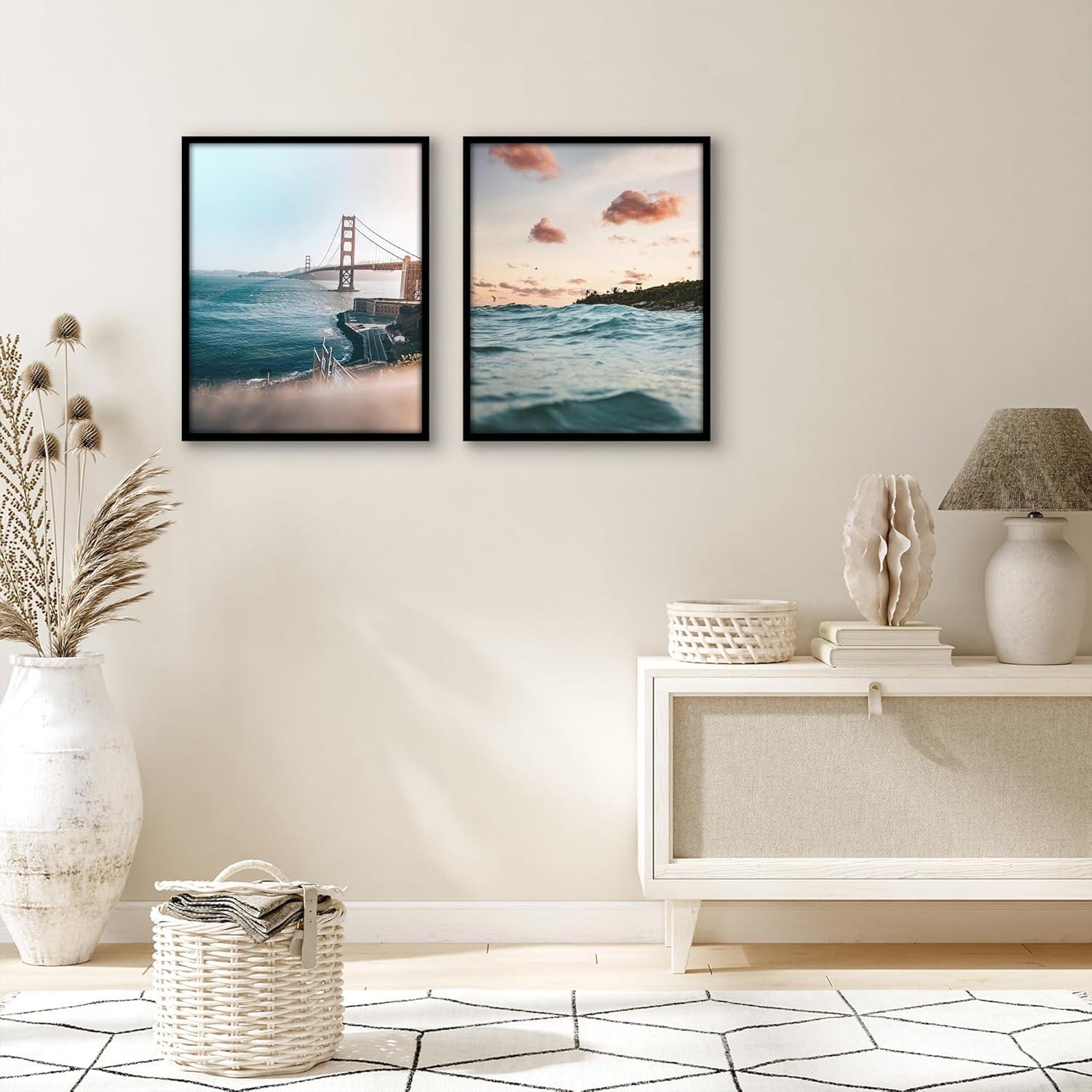 Americanflat 16x20 Poster Frame with Polished Plexiglass - Streamline Collection - Thin Border Picture Frame for Wall Display - Black