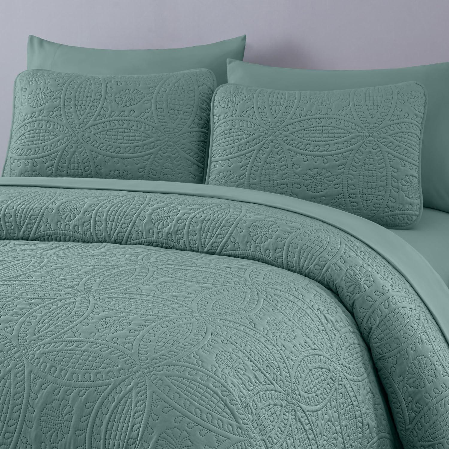 Chezmoi Collection Liam Microfiber 7 Piece Bed in a Bag Comforter Set