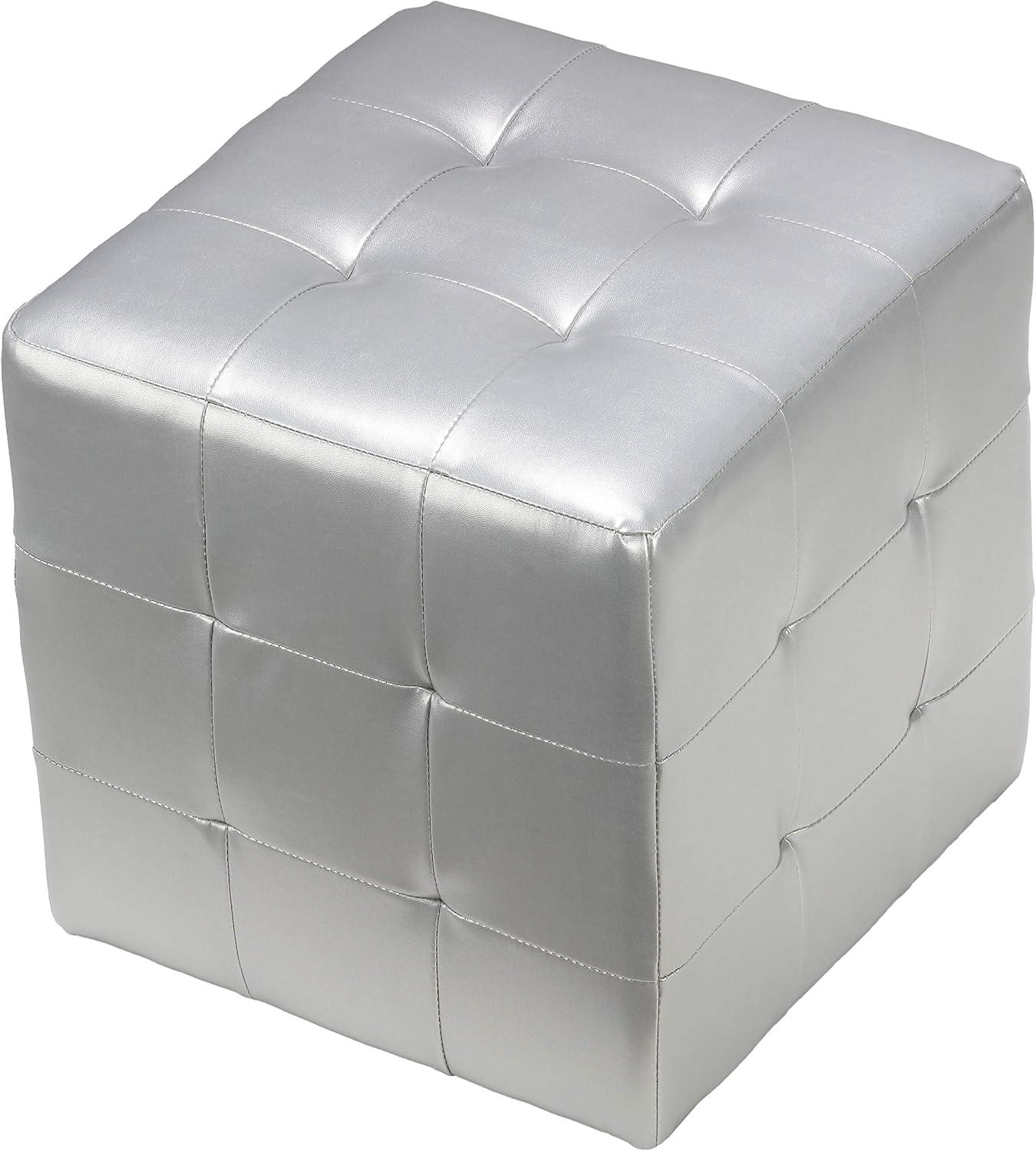 Faux Leather Ottoman