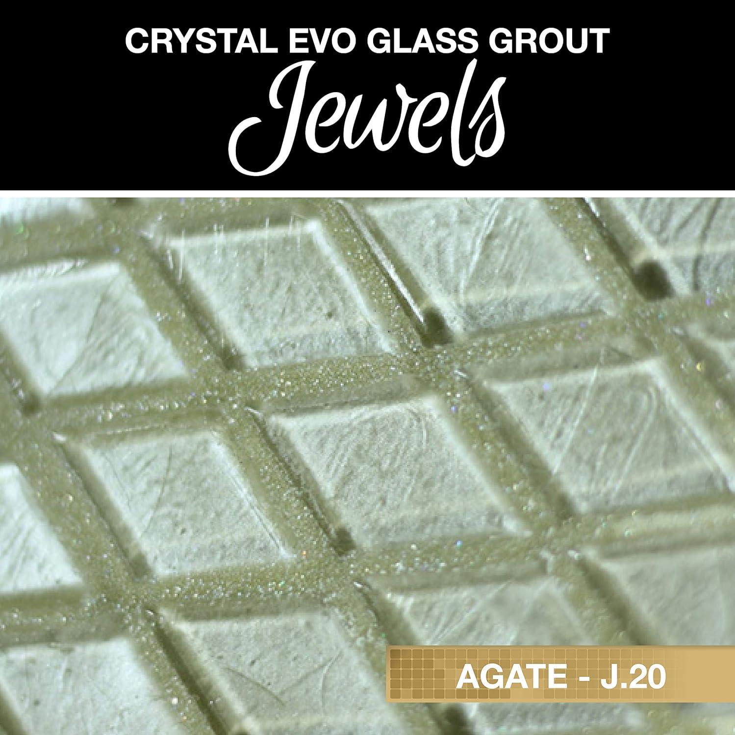 White Pearl 75 grams (1-Pack) Glass Grout Jewel and Starlike Crystal EVO 700 5.5 lb Grout Combo