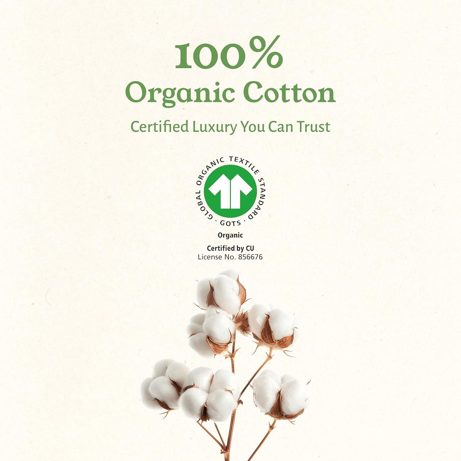 Queen Sheets Set, 100% Organic Cotton Percale, Blue Hydrangea Bed Sheets by California Design Den