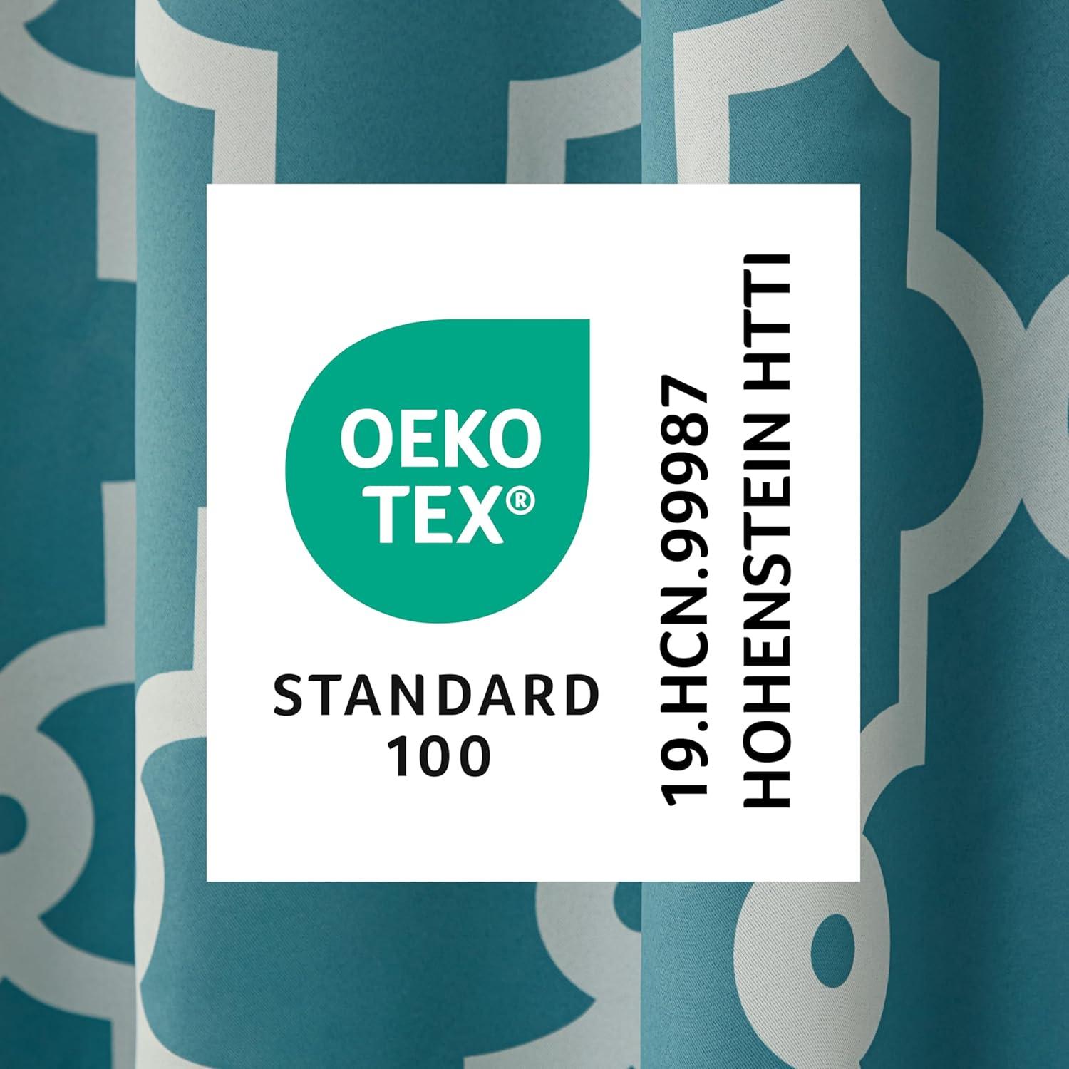 Set of 2 63"x52" Ironwork Sateen Woven Room Darkening Window Curtain Panel Teal - Exclusive Home