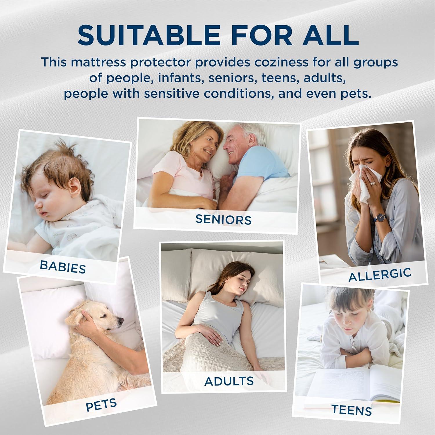 Bedsure Bedsure Waterproof Zippered Mattress Protector