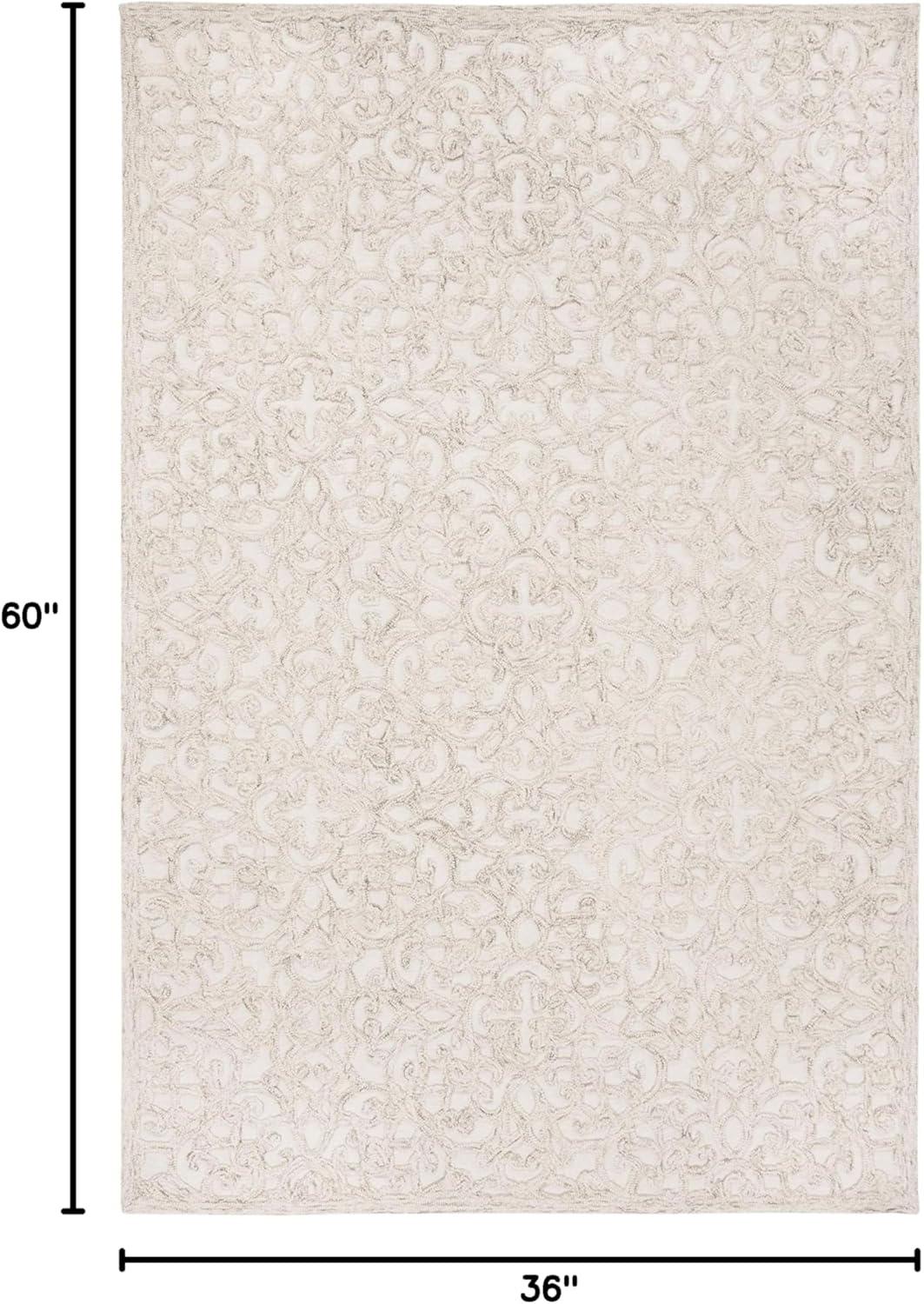 Trace TRC103 Hand Tufted Indoor Accent Rug - Camel/Ivory - 3'x5' - Safavieh
