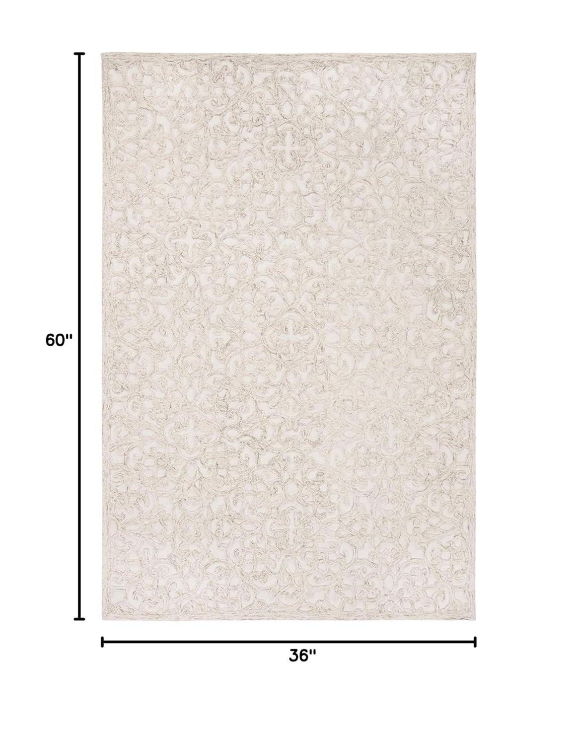 Trace TRC103 Hand Tufted Indoor Accent Rug - Camel/Ivory - 3'x5' - Safavieh