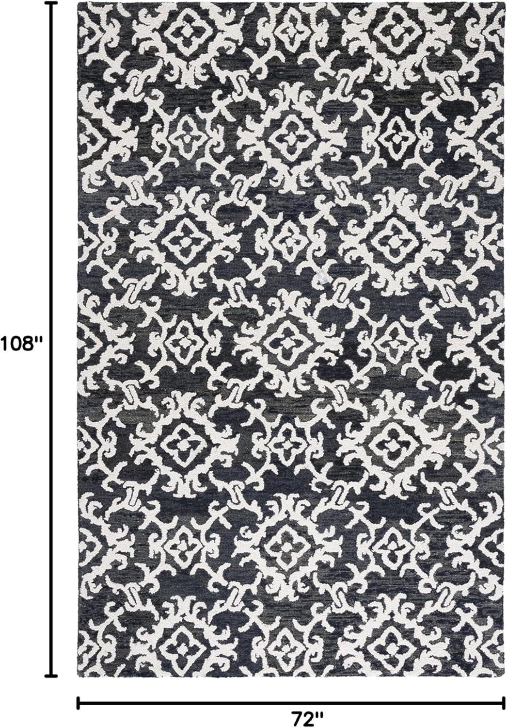 Blossom BLM104 Hand Tufted Area Rug - Light Green/Ivory - 6'x9' - Safavieh.