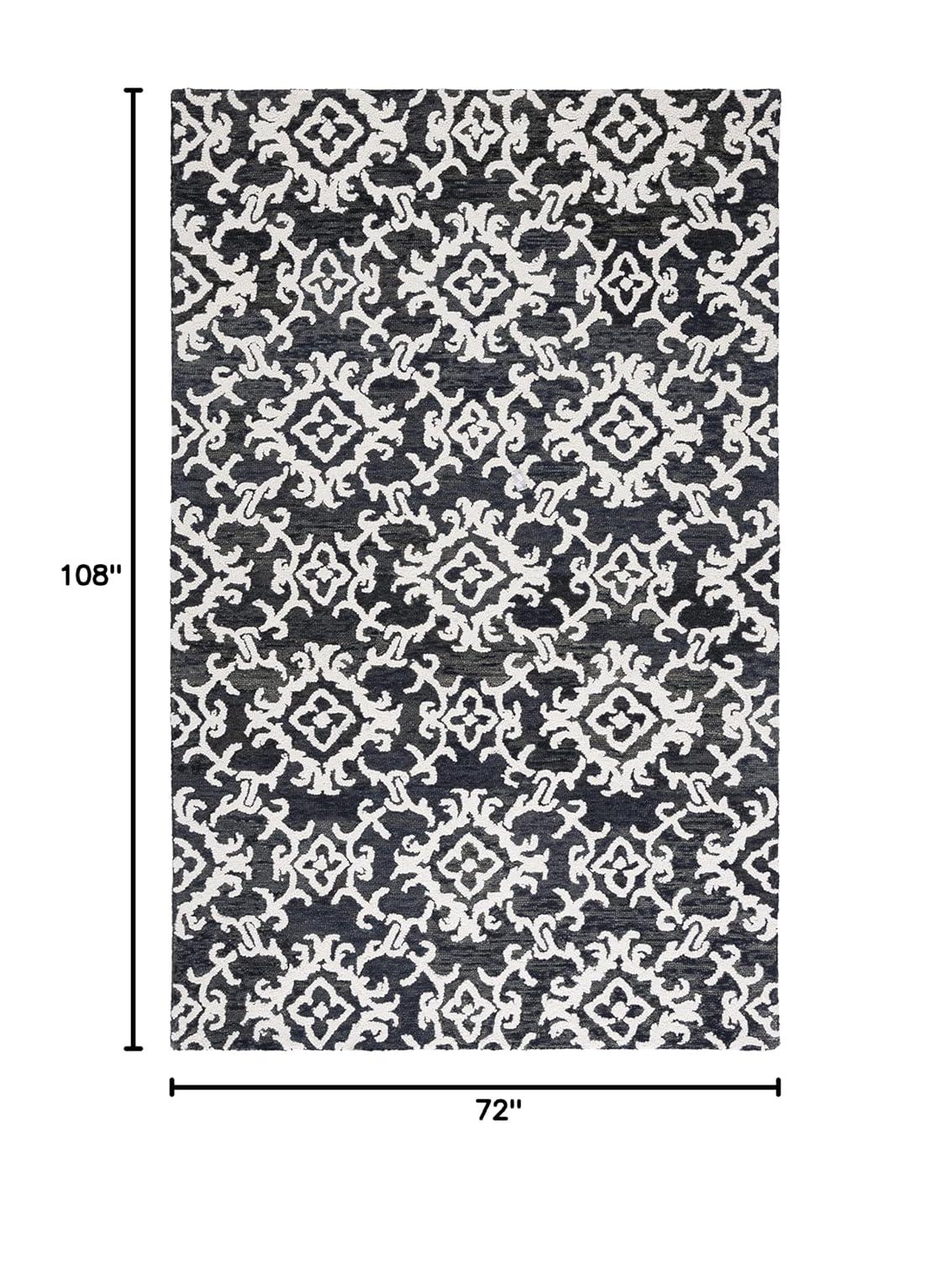 Blossom BLM104 Hand Tufted Area Rug - Light Green/Ivory - 6'x9' - Safavieh.