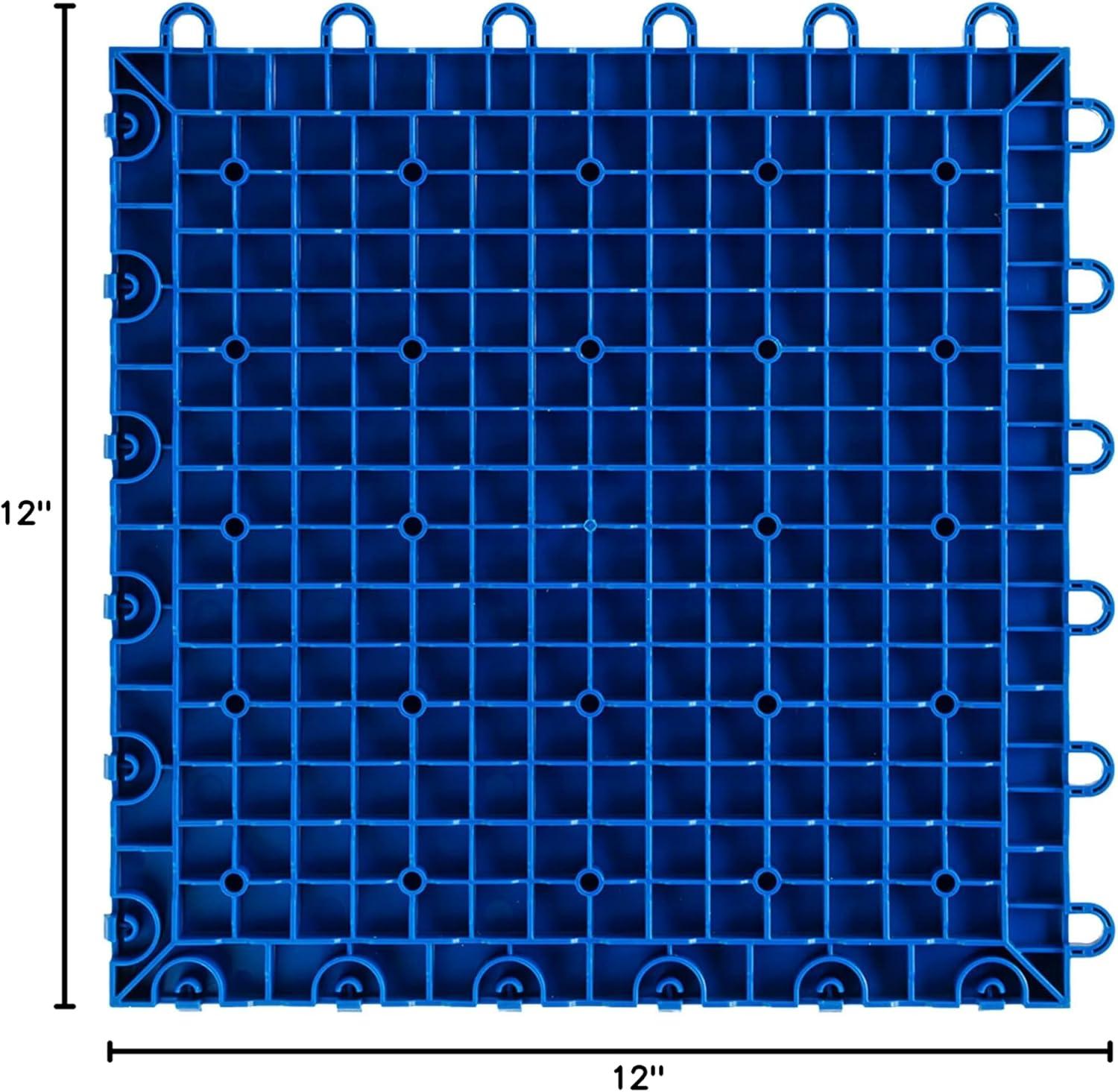 Speedway Diamond Interlocking Garage Floor Tiles 12 x 12-Inch, Blue, 50 Piece Set