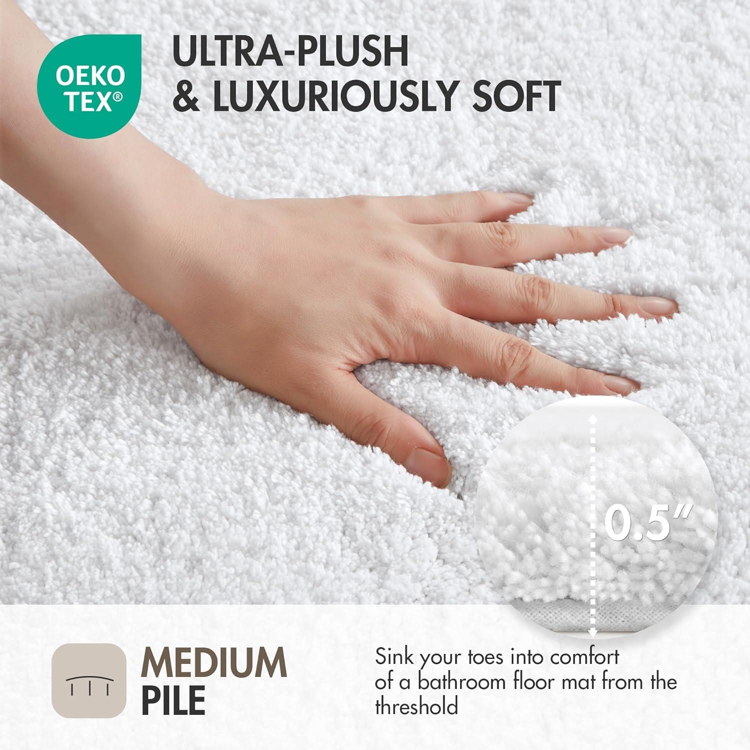 Madison Park 100% Cotton Tufted Bath Rug with Non-Slip Backing