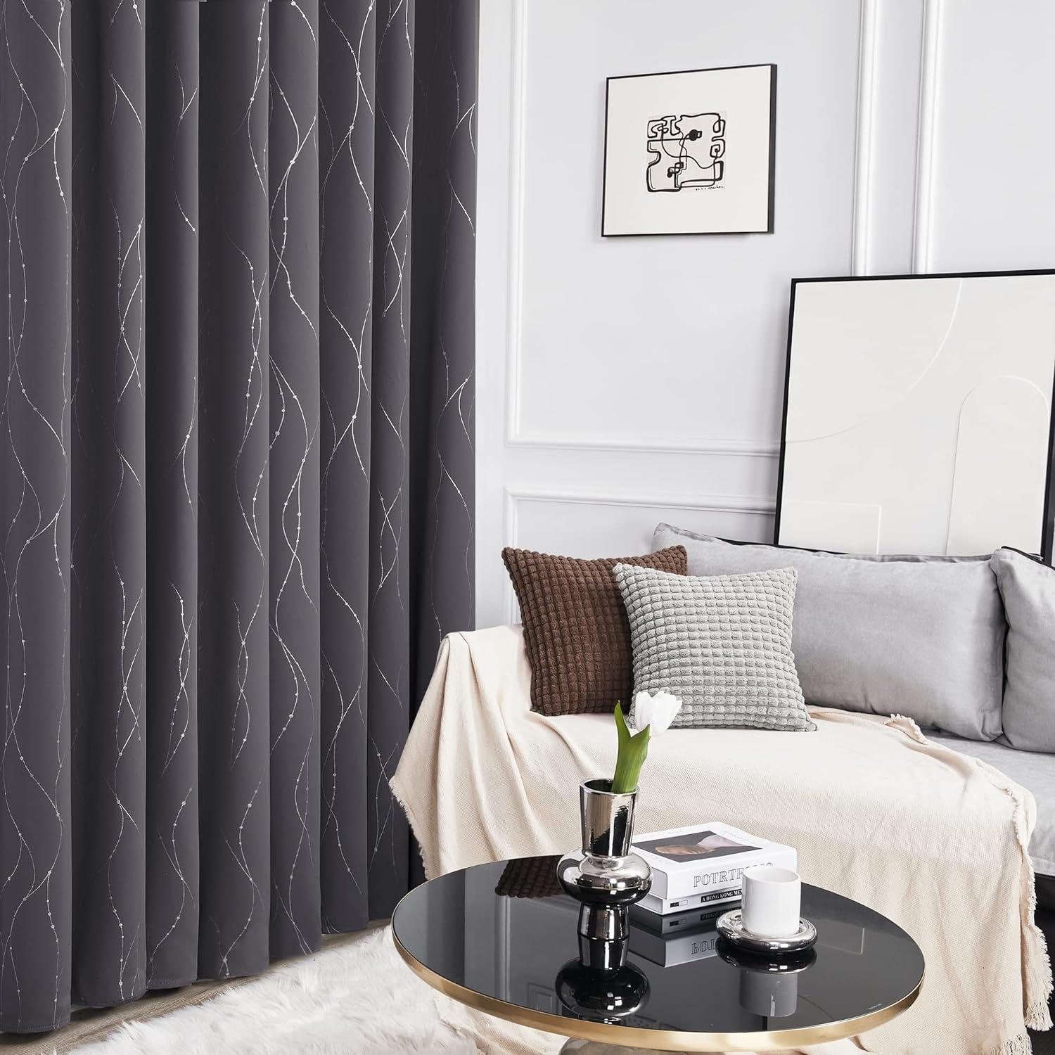 Polyester Room Darkening Curtain Pair