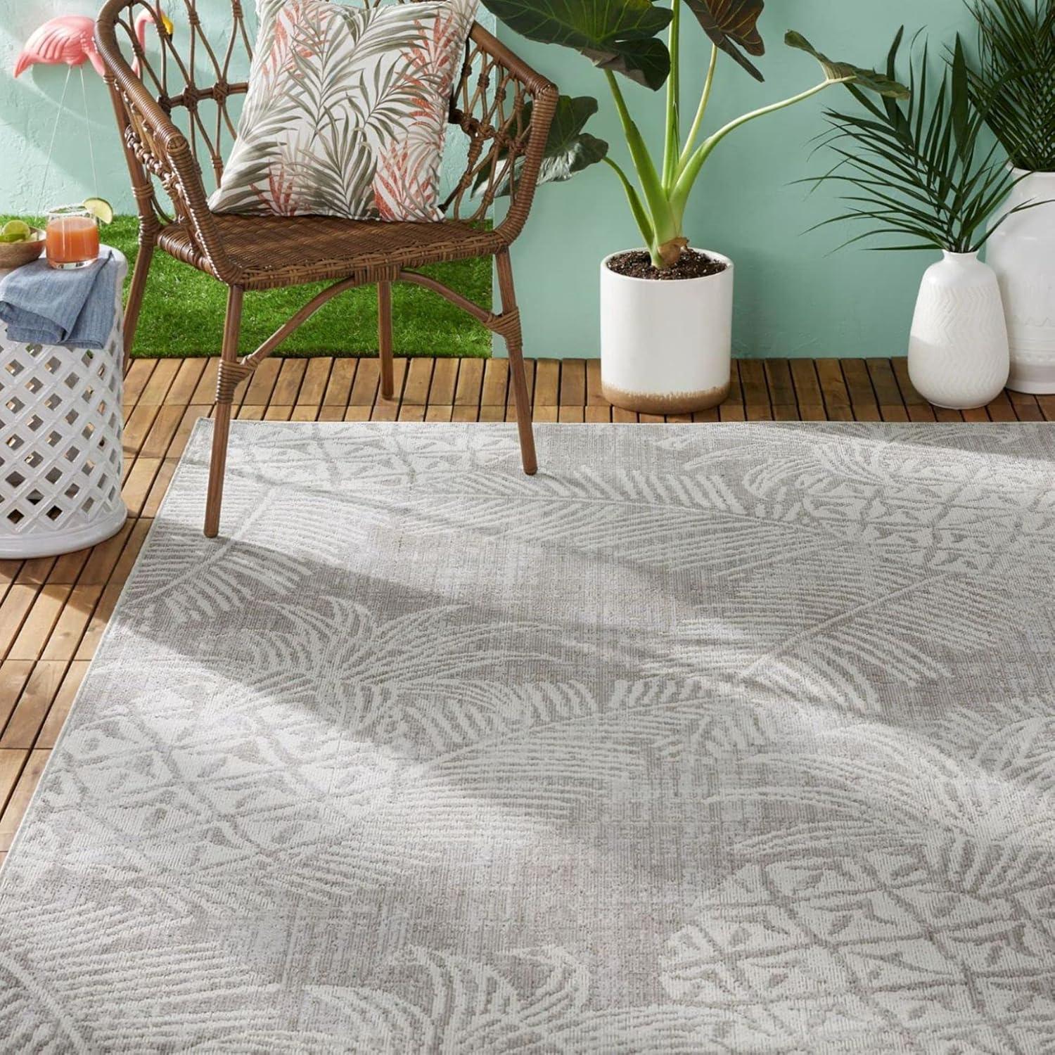 Tommy Bahama Malibu Pineapple Taupe Indoor / Outdoor Area Rug