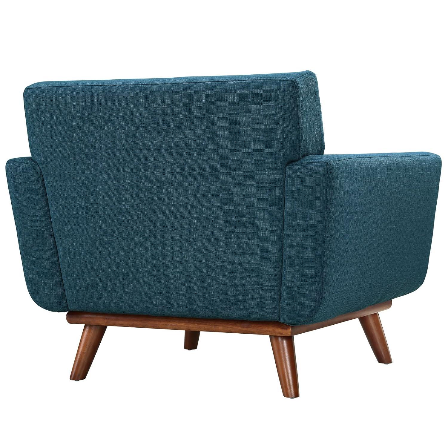 Modway Engage Modern Fabric Armchair in Azure Blue (Set of 2)
