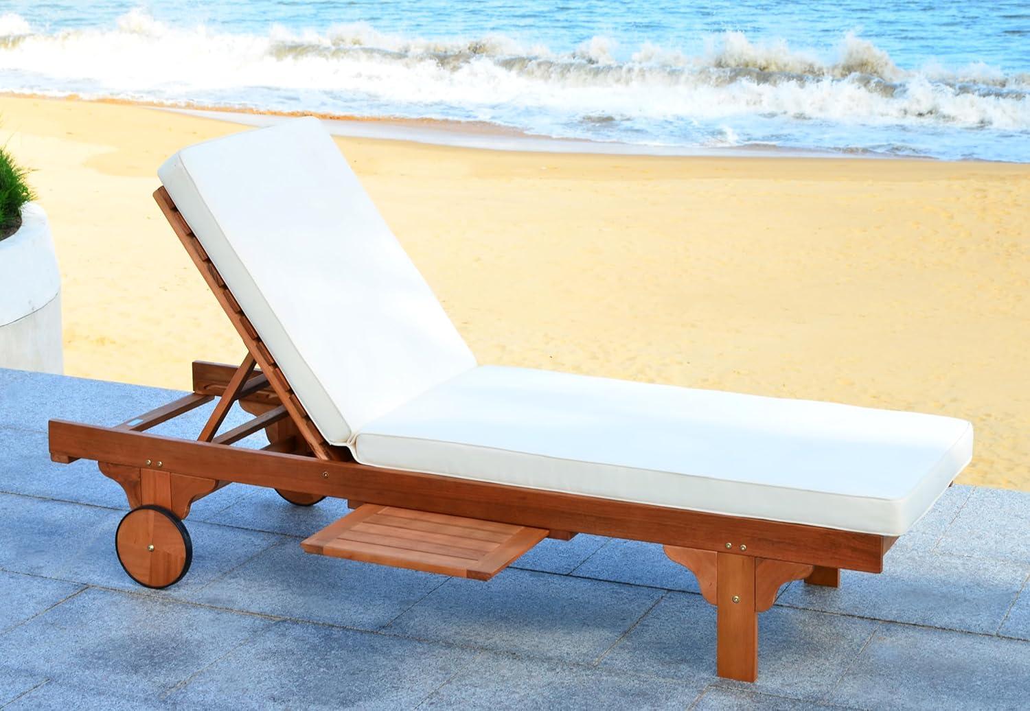 Newport Lounge Chair - Outdoor - PAT7022 - Natural/Beige -Safavieh