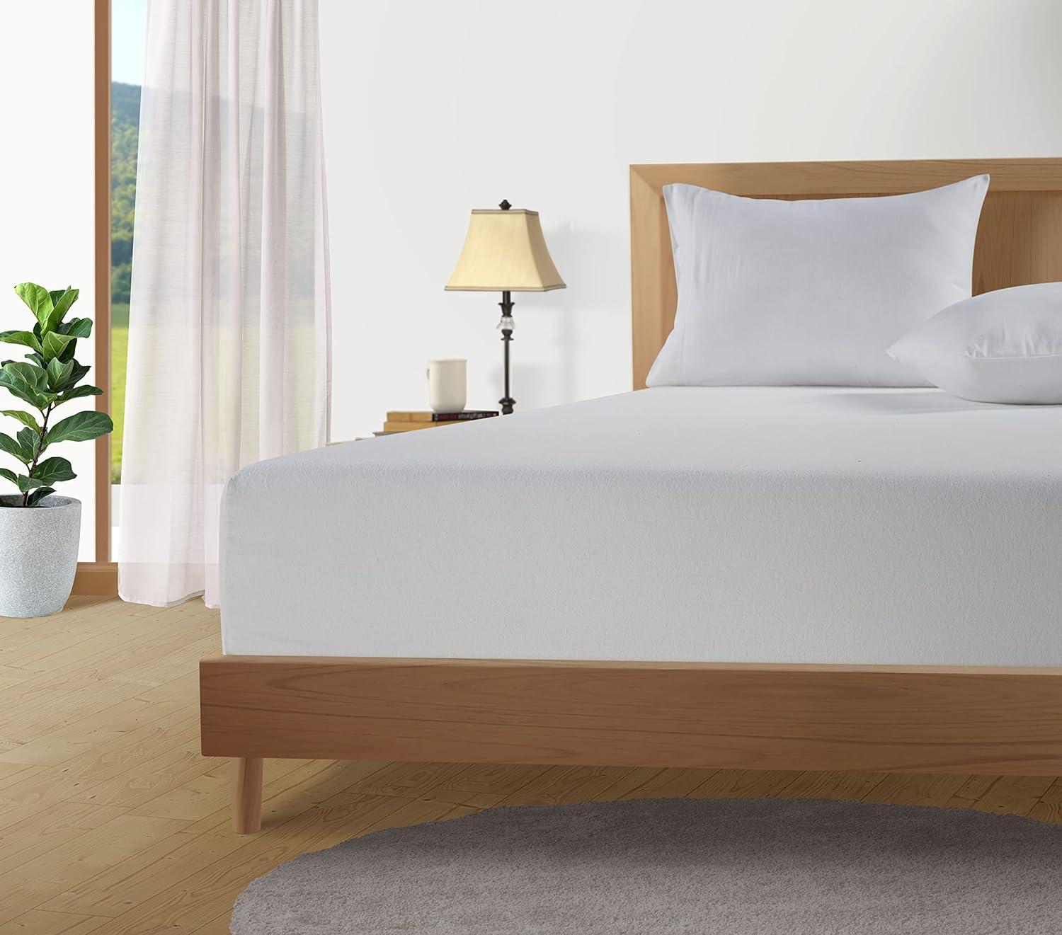 Twin Solid Flannel Sheet Set White - Eddie Bauer
