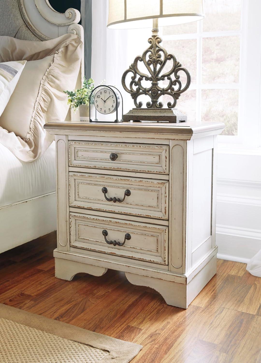 Hayley 3 - Drawer Nightstand in White