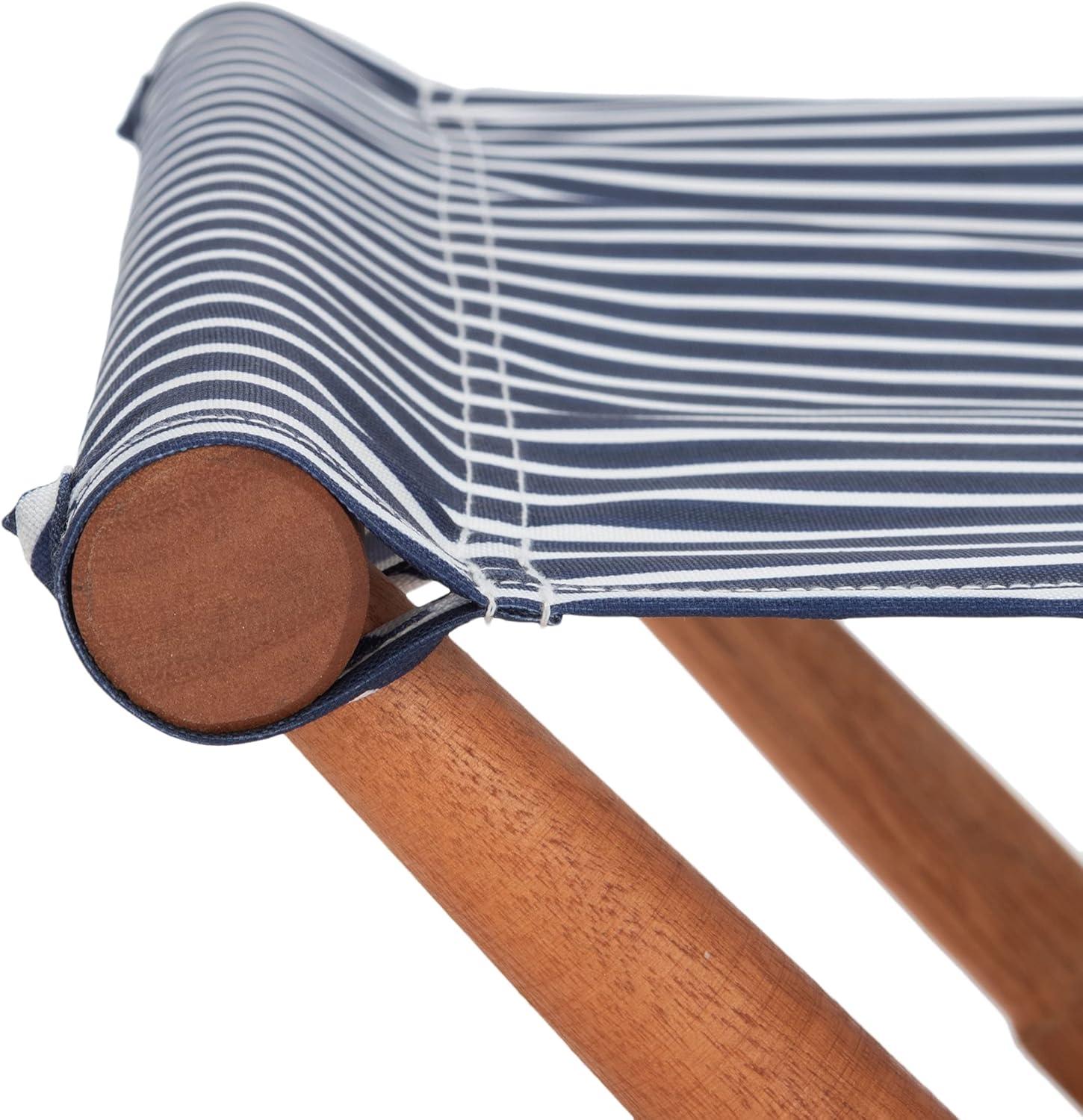 Breanne Stool Indoor/Outdoor (Set Of 2) - PAT7053 - Natural/Navy Stripe - Safavieh