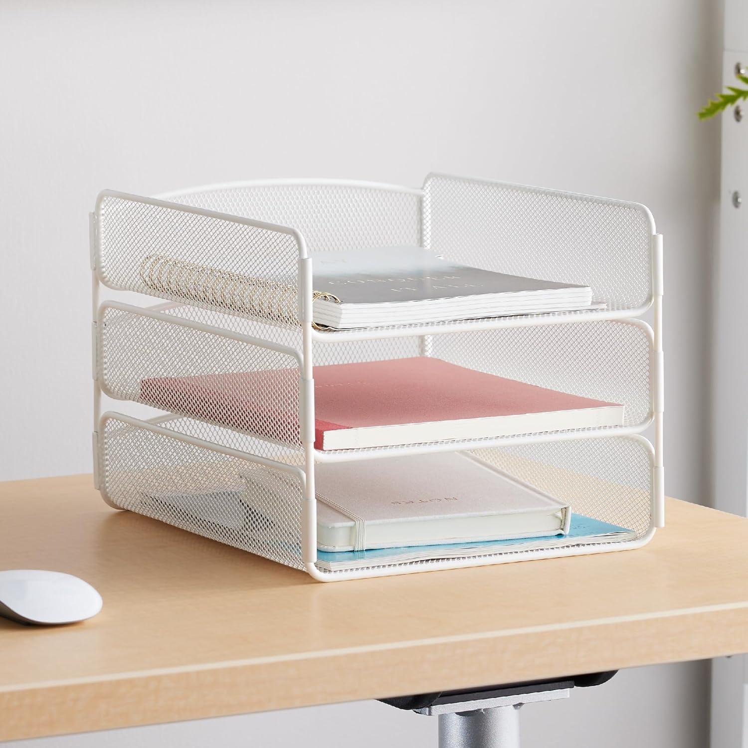 Onyx Three Tray Desktop Organizer