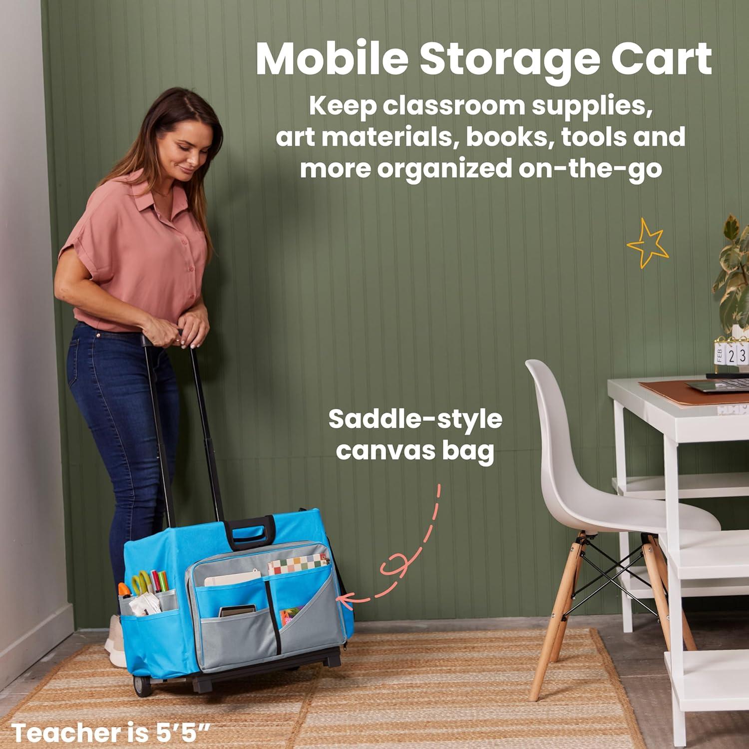 ECR4Kids MemoryStor Universal Rolling Cart and Organizer Bag Set