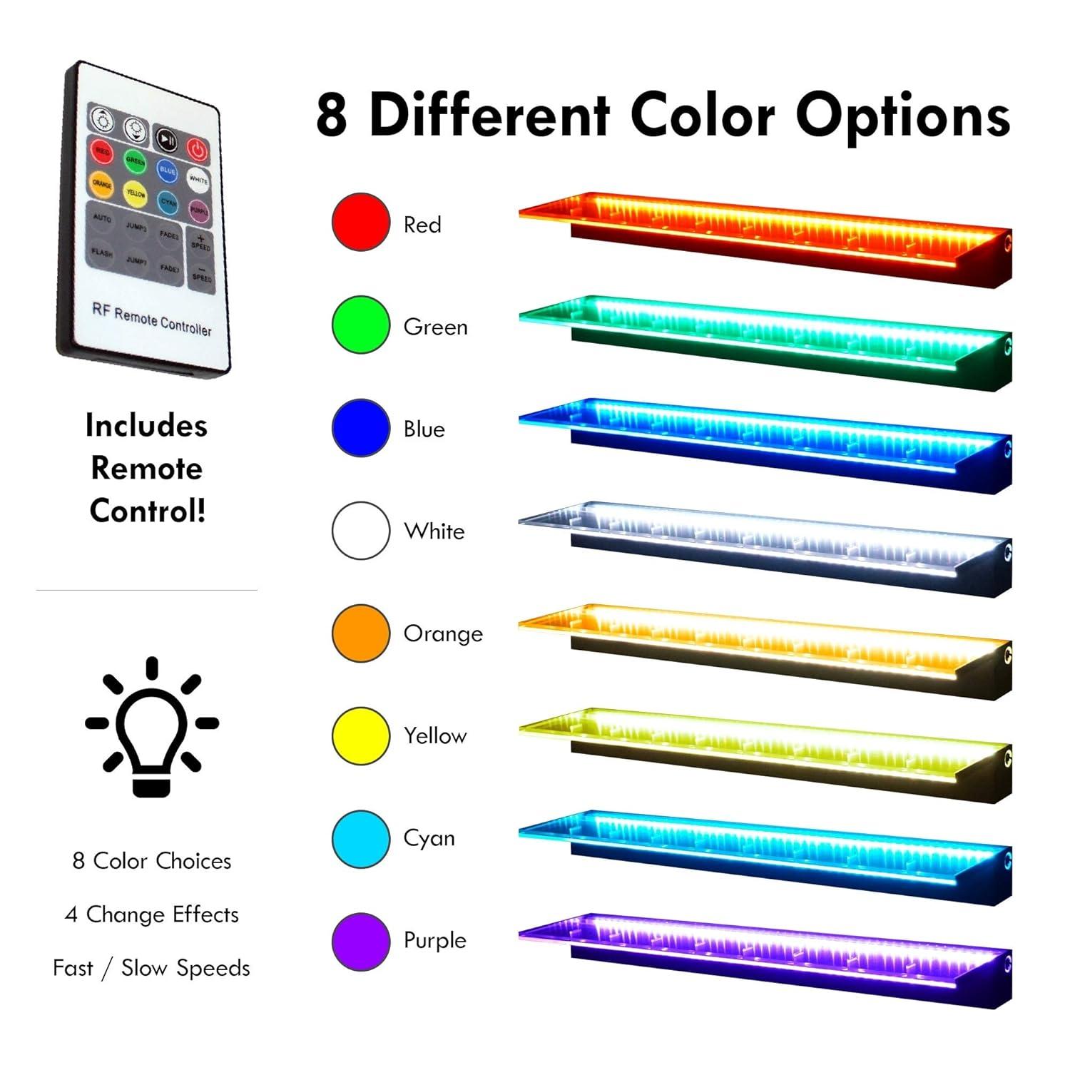 Half Off Ponds Sheer Elegance 24" Color Changing LED Lighted Spillway - SE24CC